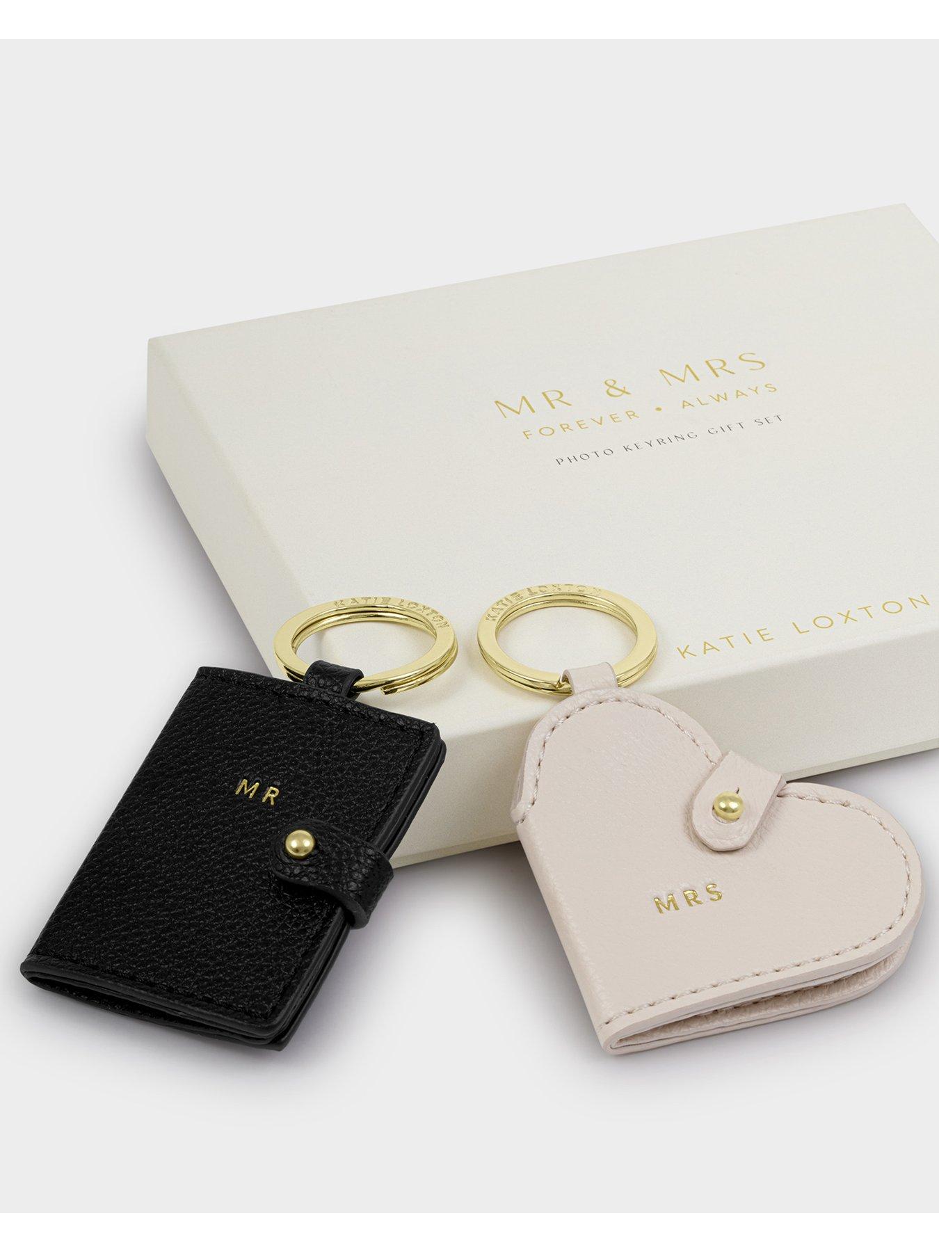 Image 3 of 6 of Katie Loxton MR &amp; MRS PHOTO KEYRING SET | Black/ Off White | 12.8cm x 15.3cm x 2.5cm