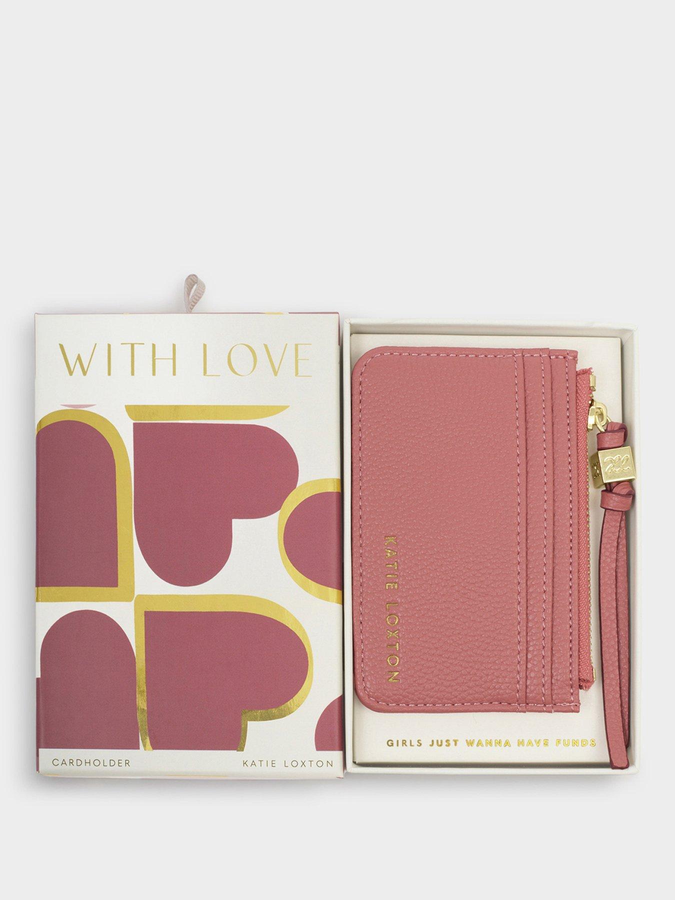 Katie Loxton GIFT BOXED COIN & CARDHOLDER  , Raspberry Pink , 8cm x 11.5cm