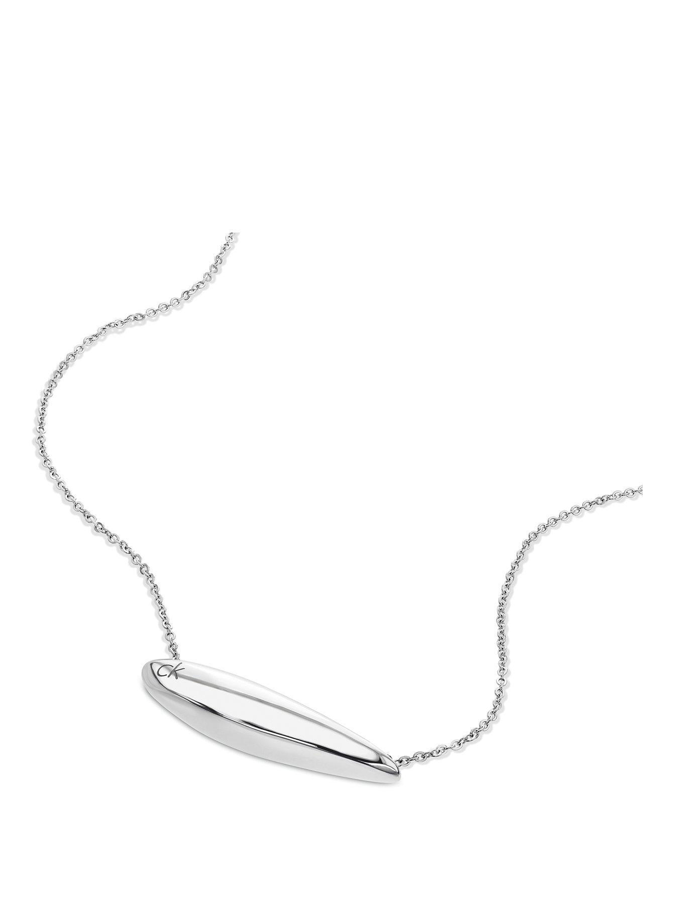 Calvin Klein Womens CK Sculpted Stainless Steel Necklace