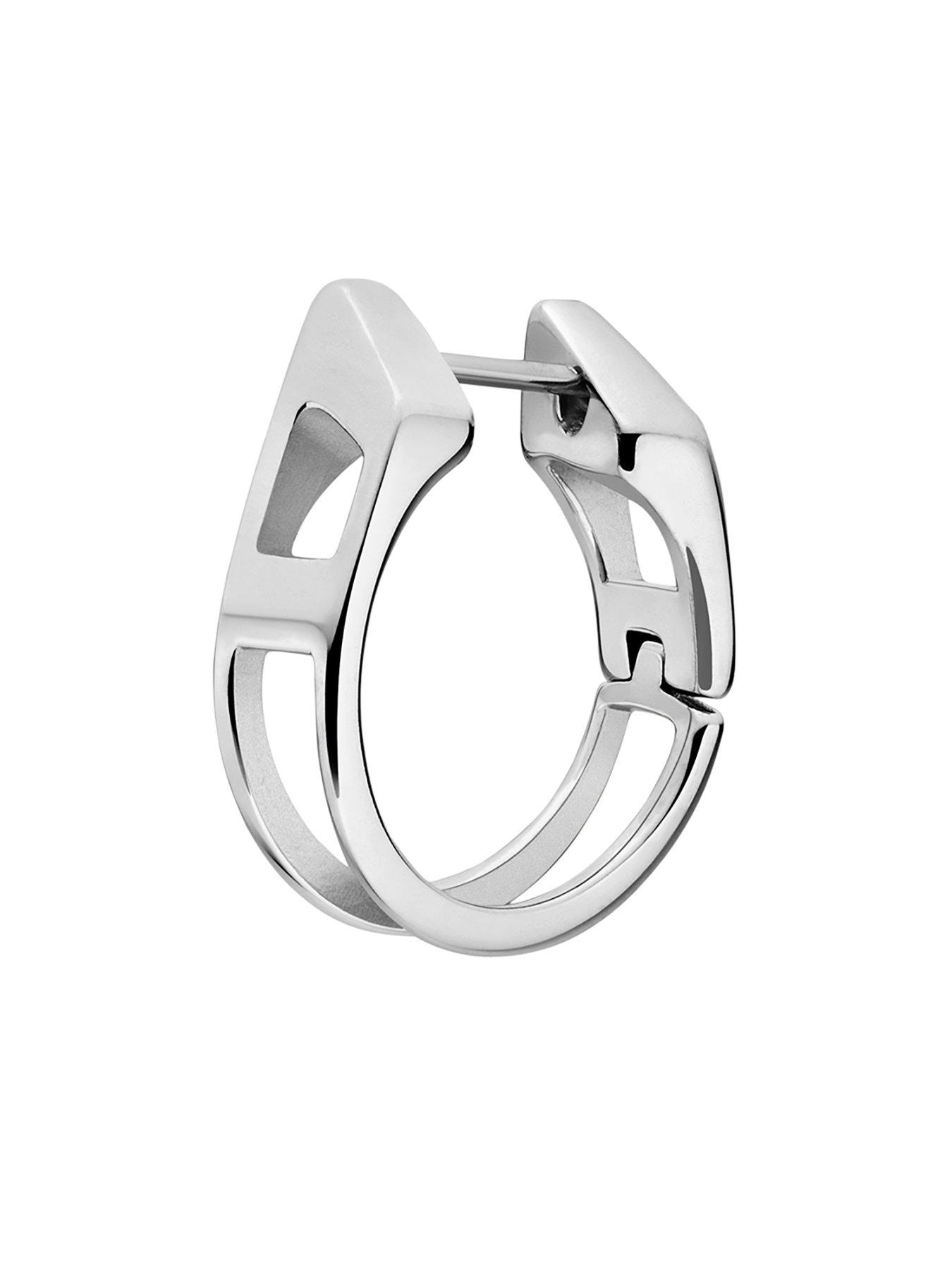 Image 2 of 5 of Diesel Unisex Stainless Steel Hoop Earring, DX1673040
