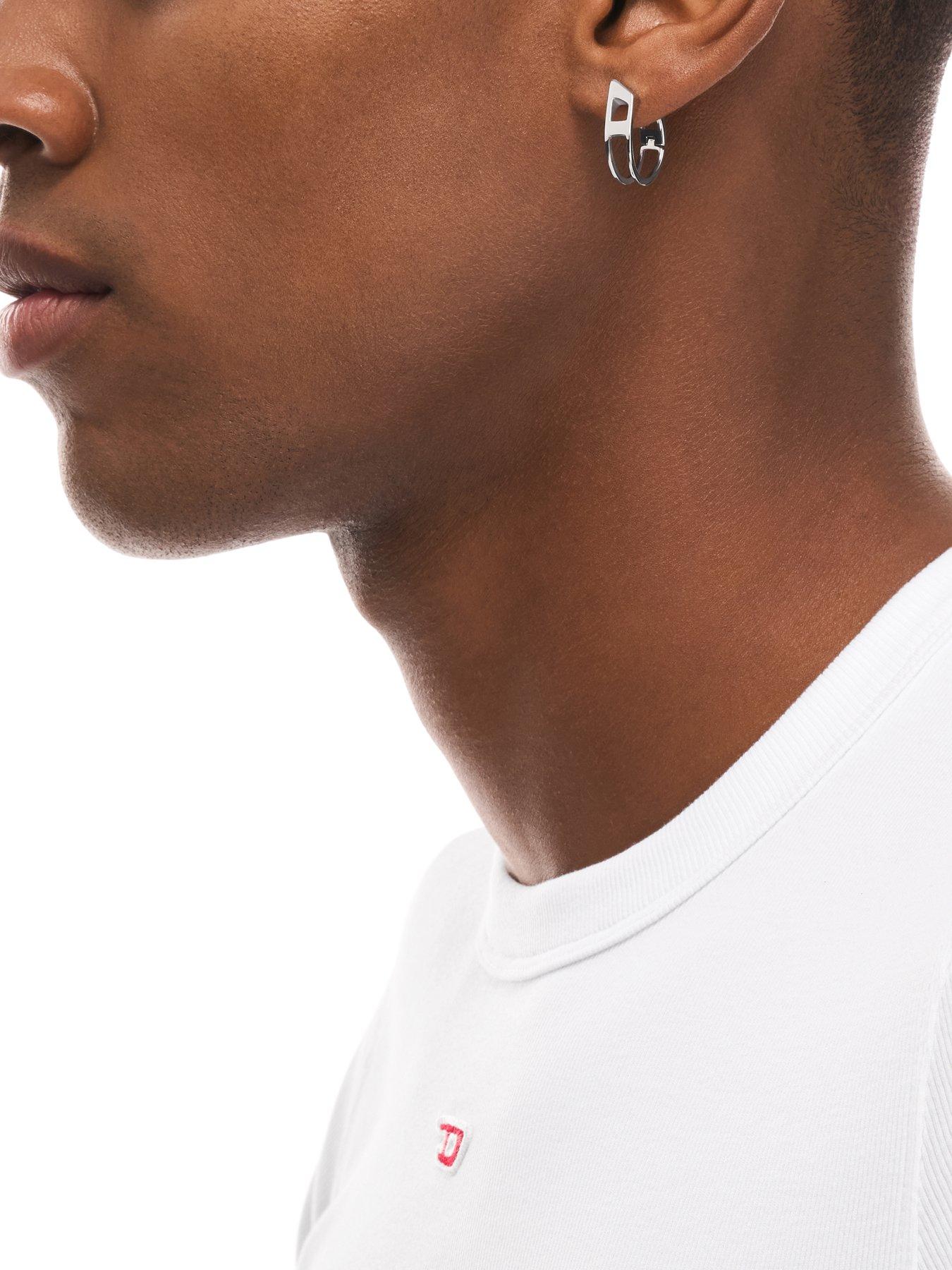 Image 3 of 5 of Diesel Unisex Stainless Steel Hoop Earring, DX1673040