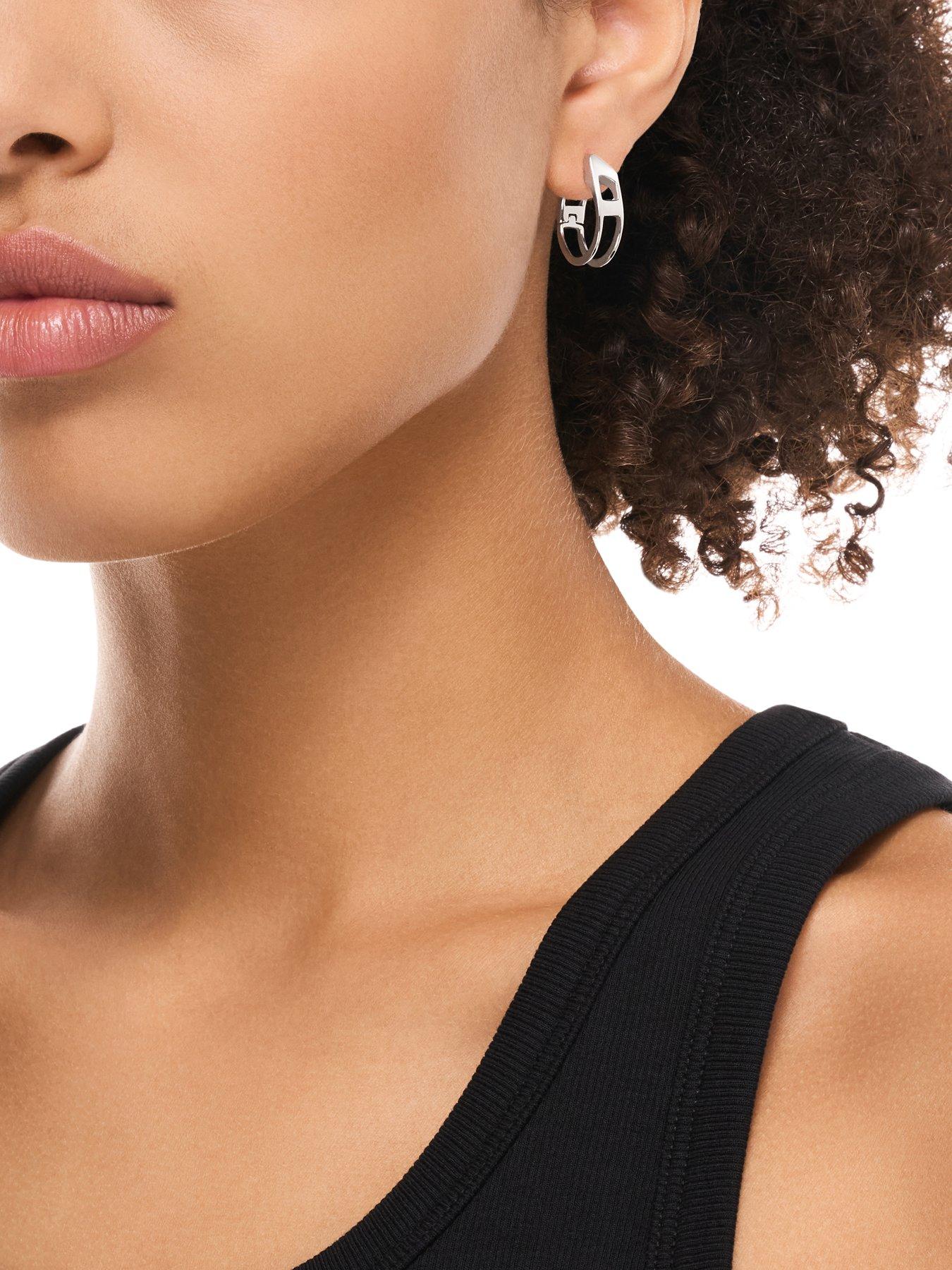 Image 4 of 5 of Diesel Unisex Stainless Steel Hoop Earring, DX1673040