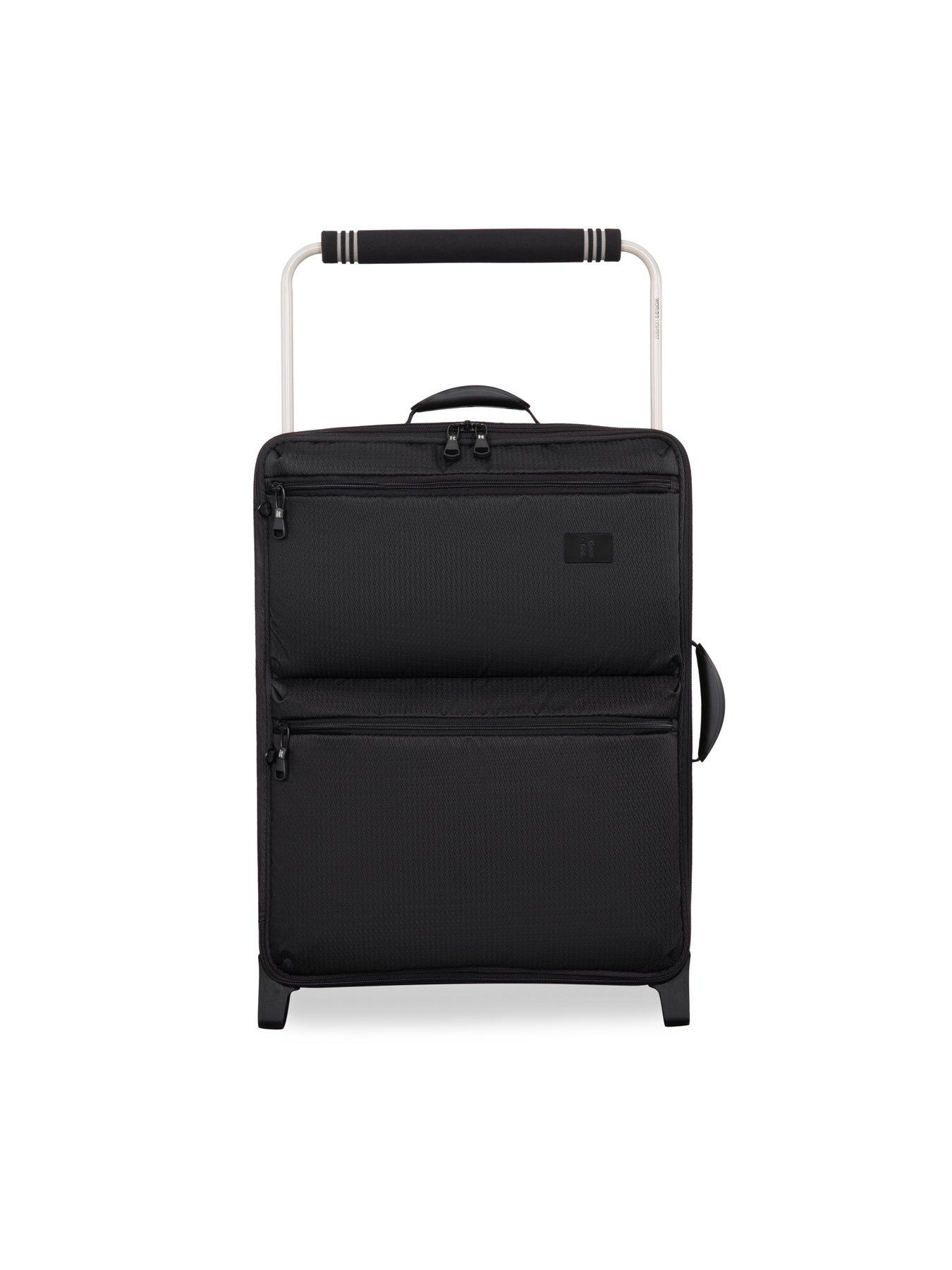 Image 2 of 6 of it Luggage Popstar Black World's Lightest Wide Handle Cabin Suitcase