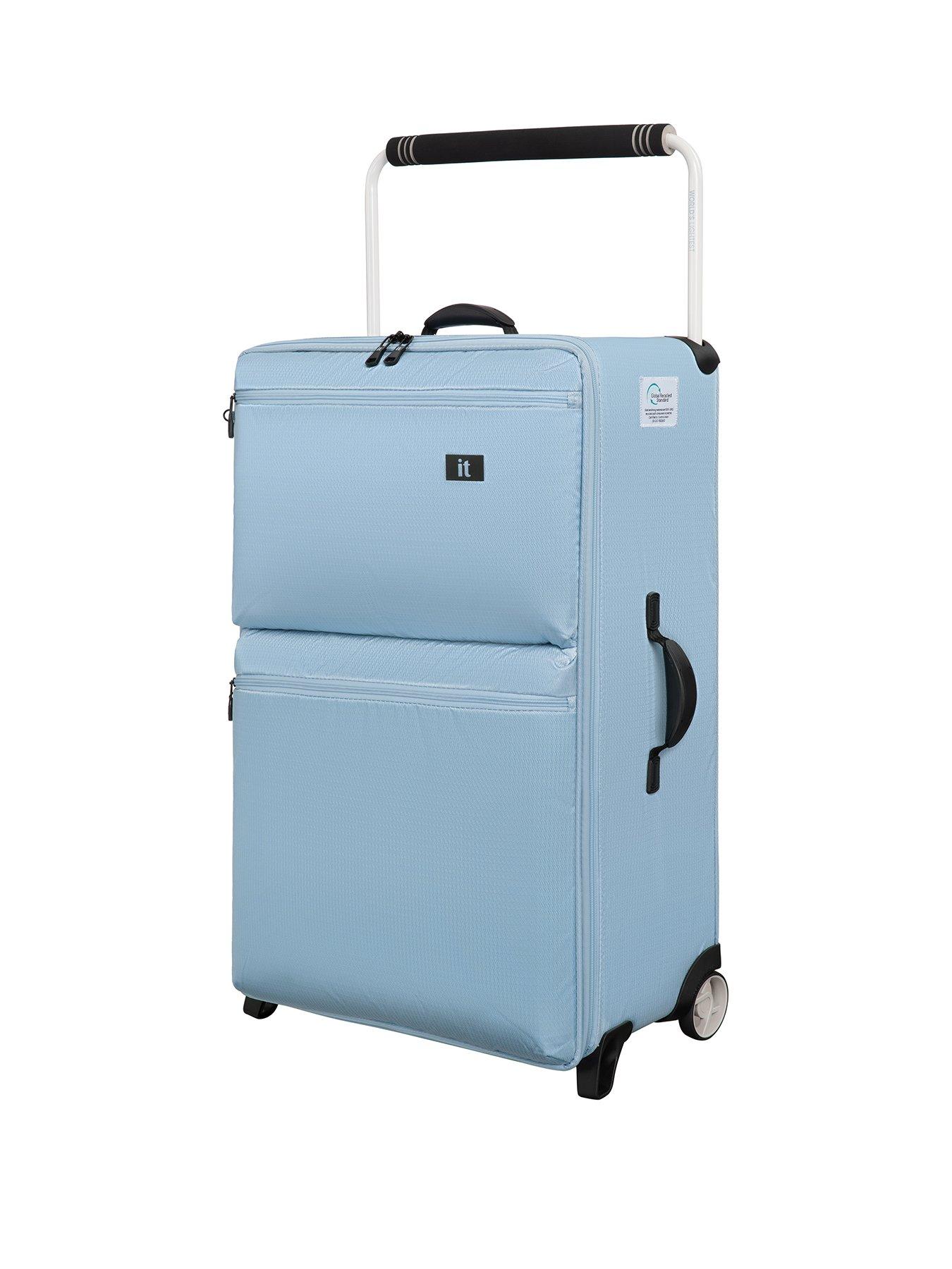 it Luggage Popstar Blue World's Lightest Wide Handle Large Suitcase