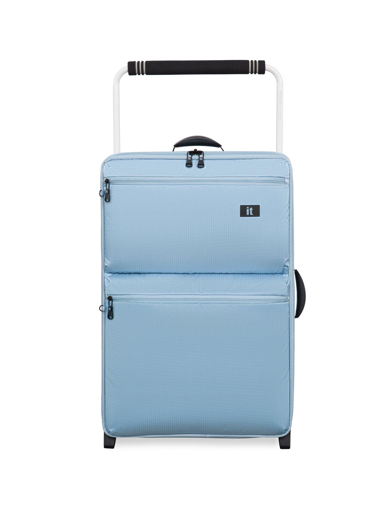 Image 2 of 6 of it Luggage Popstar Blue World's Lightest Wide Handle Medium Suitcase