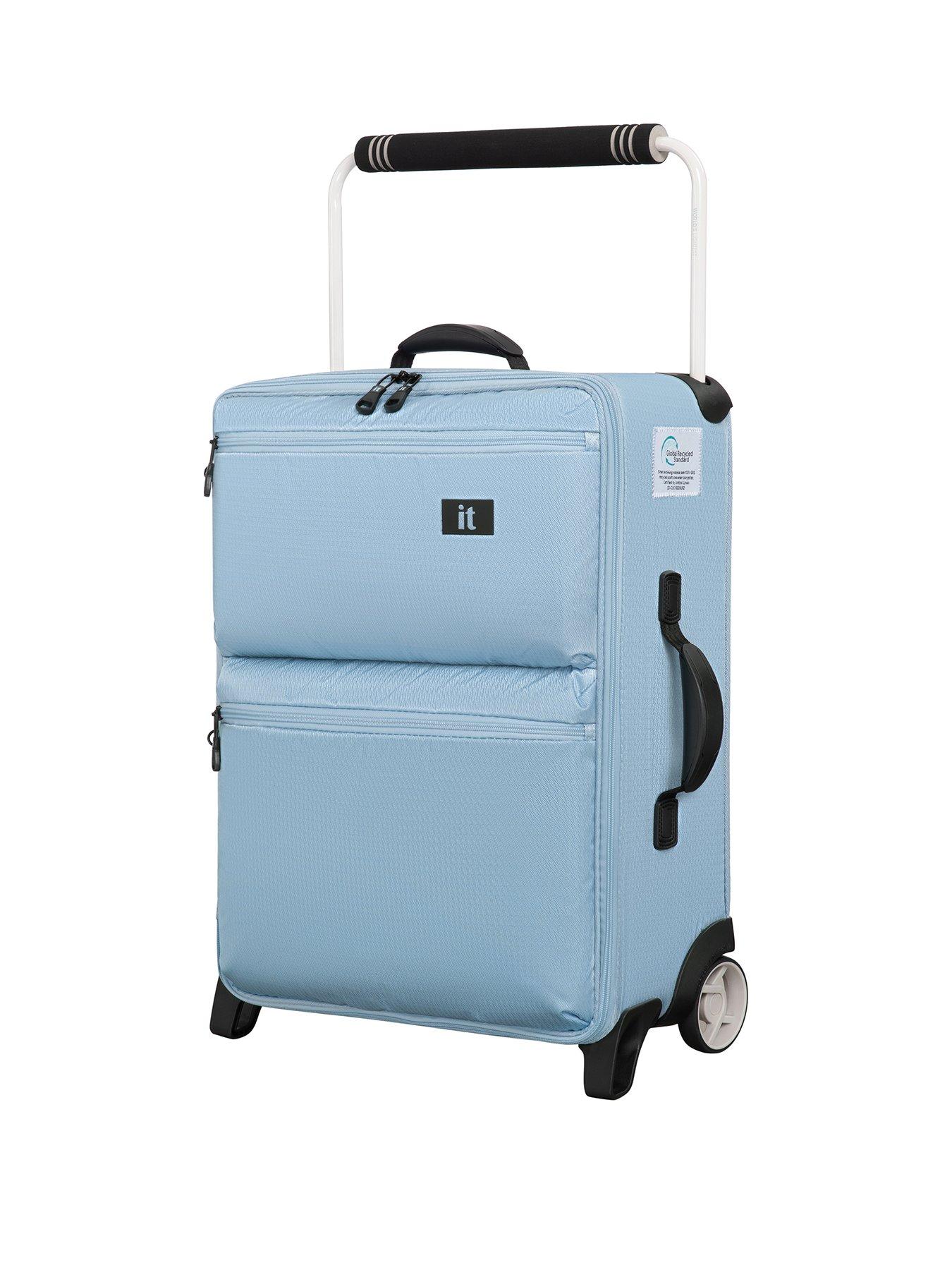 Image 1 of 6 of it Luggage Popstar Blue World's Lightest Wide Handle Cabin Suitcase