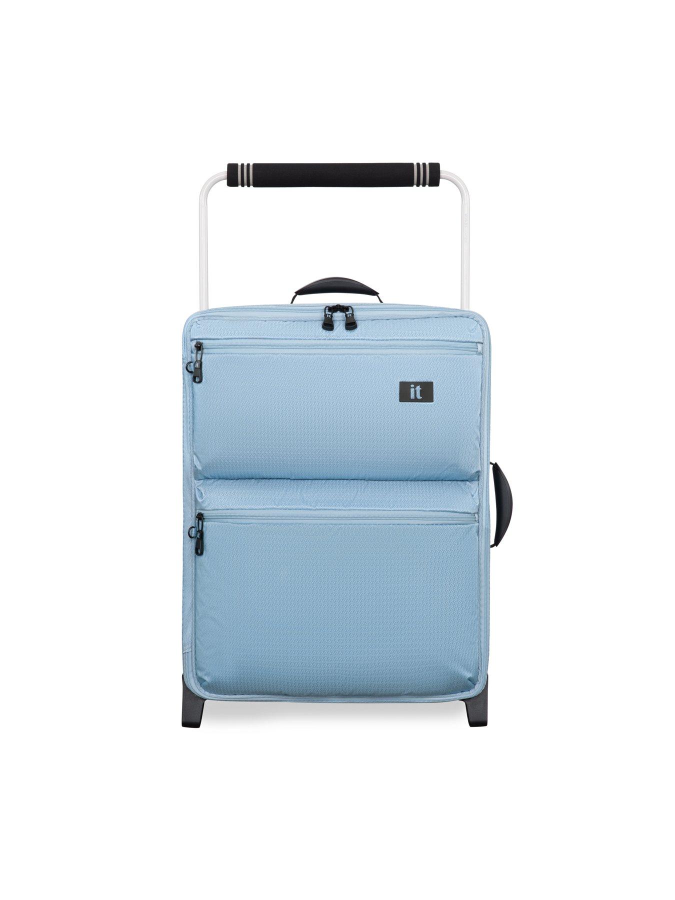Image 2 of 6 of it Luggage Popstar Blue World's Lightest Wide Handle Cabin Suitcase