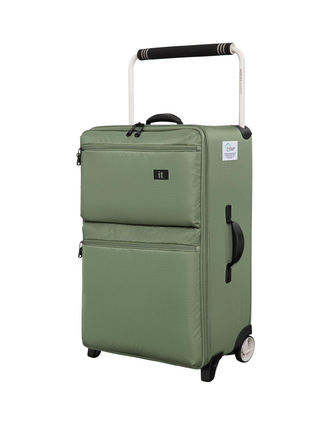 it Luggage Popstar Green World's Lightest Wide Handle Medium Suitcase