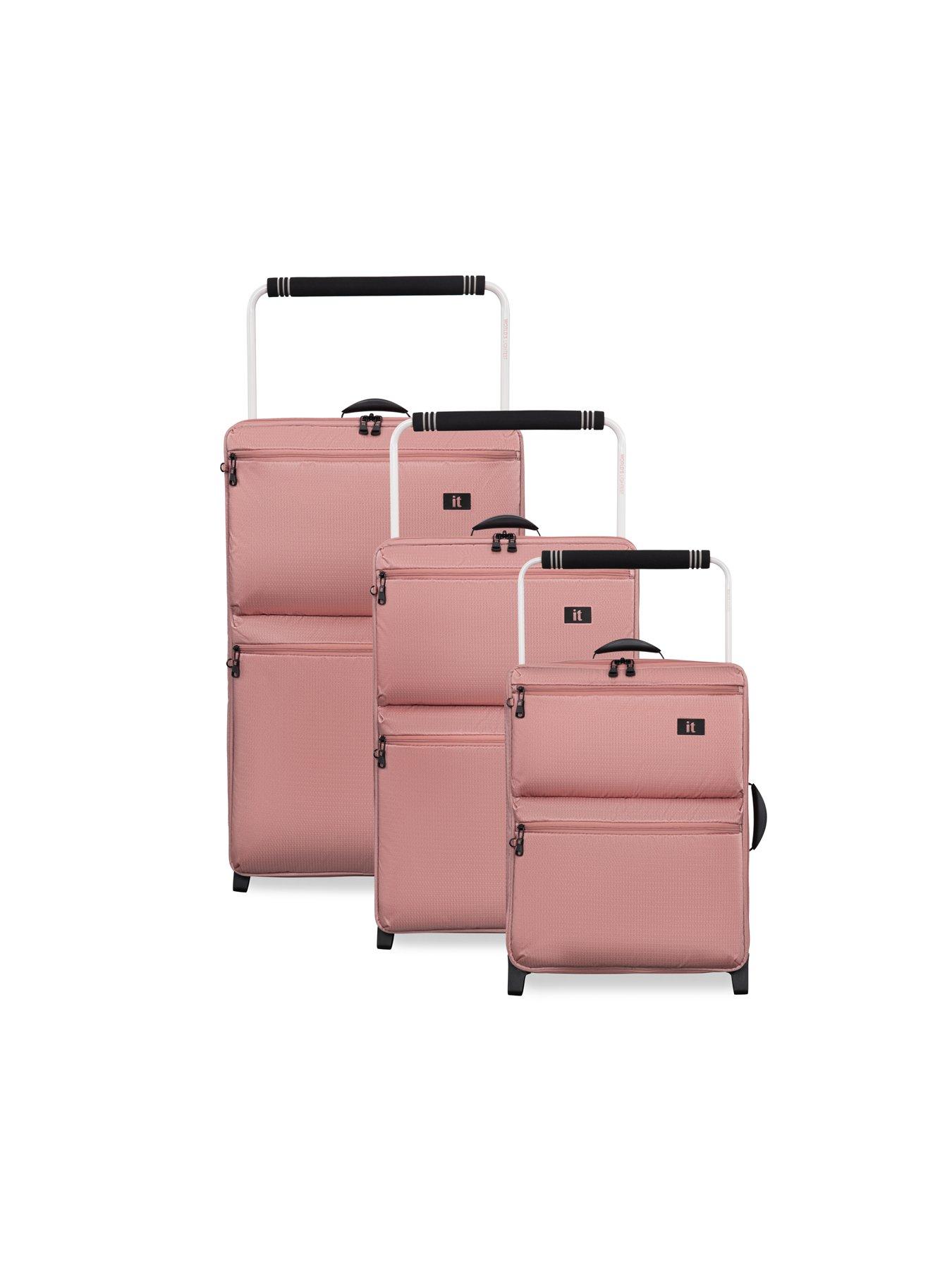 Image 3 of 7 of it Luggage Popstar Blush World's Lightest Wide Handle 3pc Suitcase Set