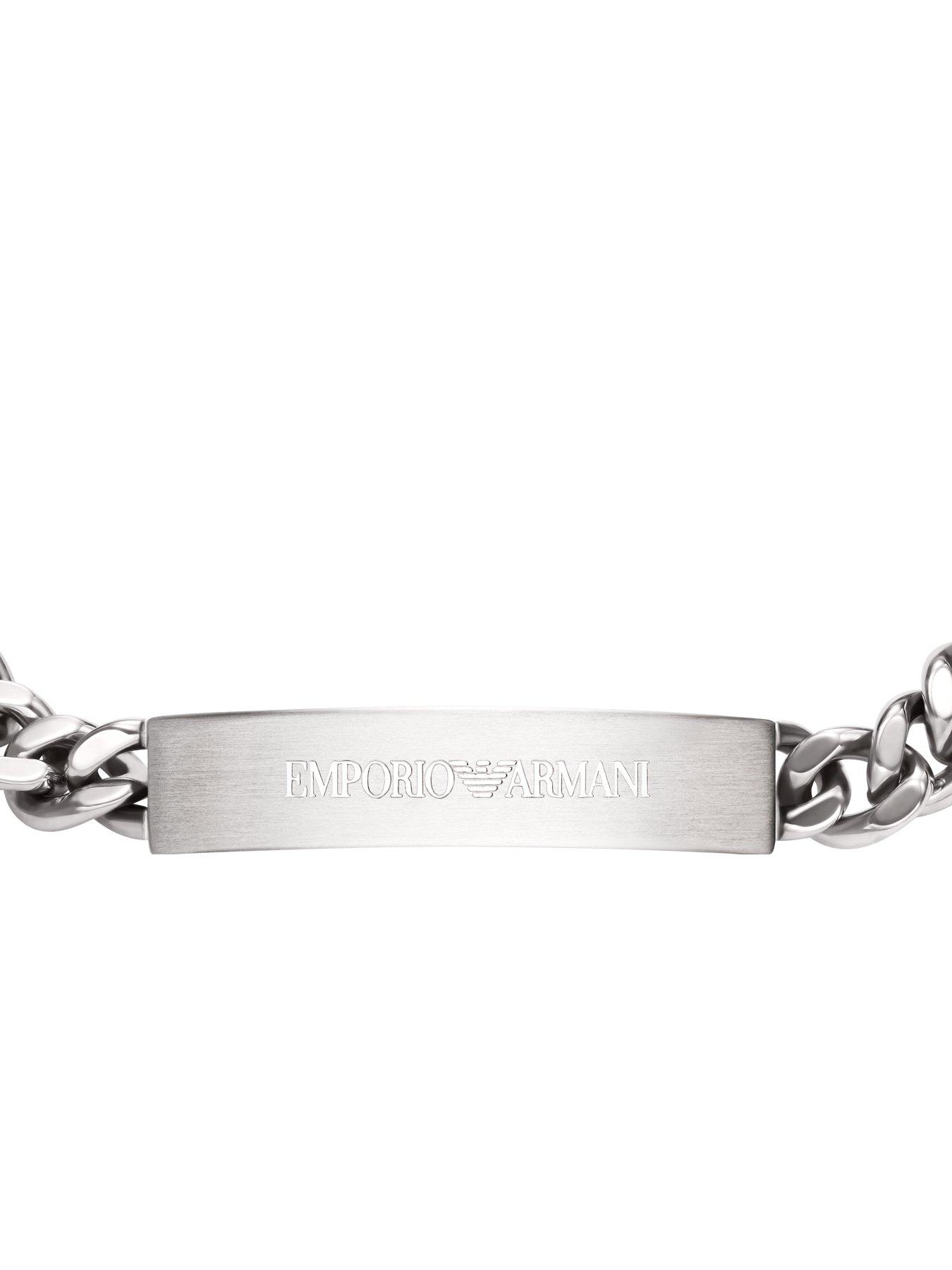 Image 2 of 4 of Emporio Armani Mens Stainless Steel ID Bracelet, EGS3304040