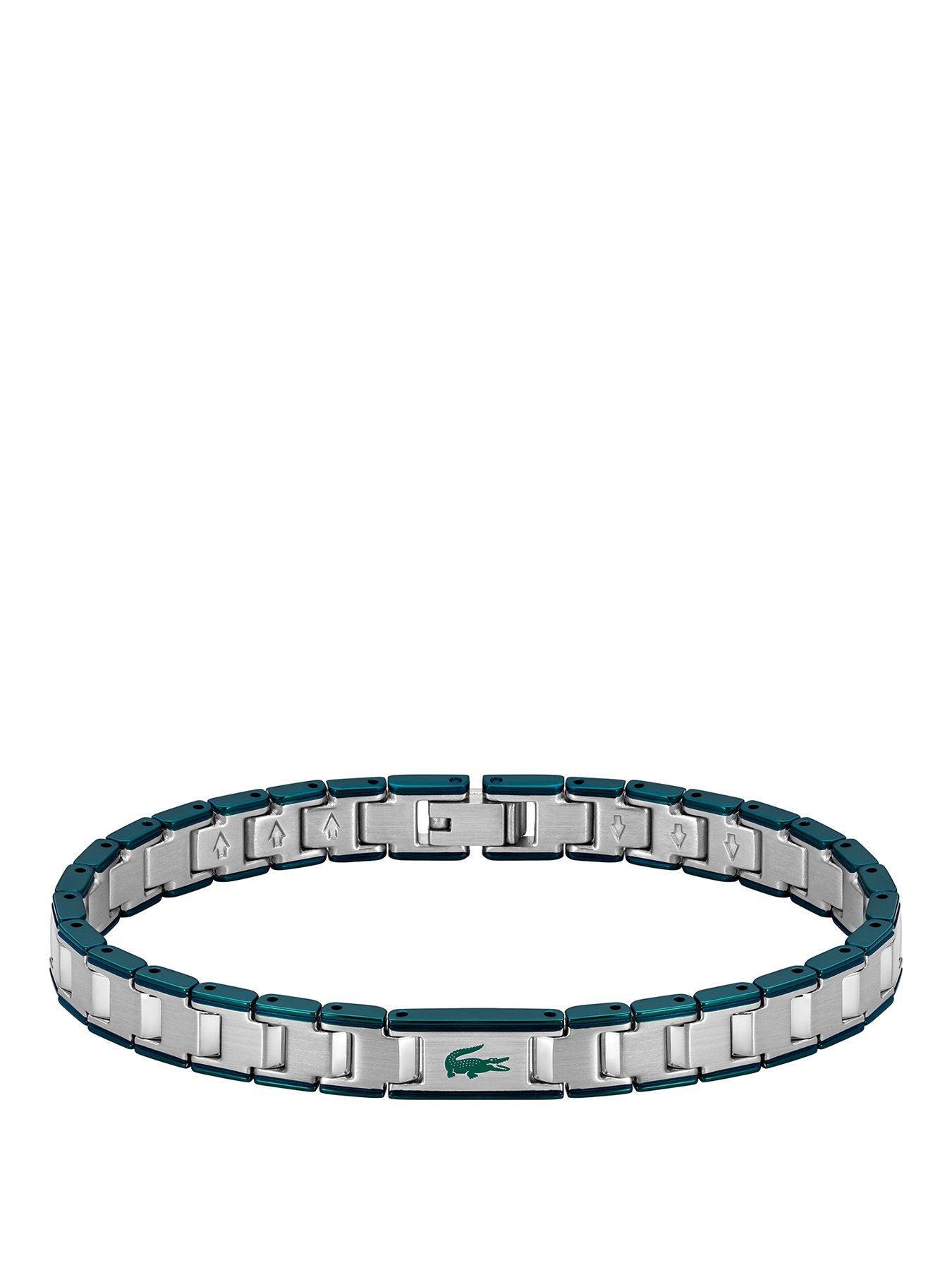 Lacoste Mens Metropole Edge Stainless Steel Link Bracelet