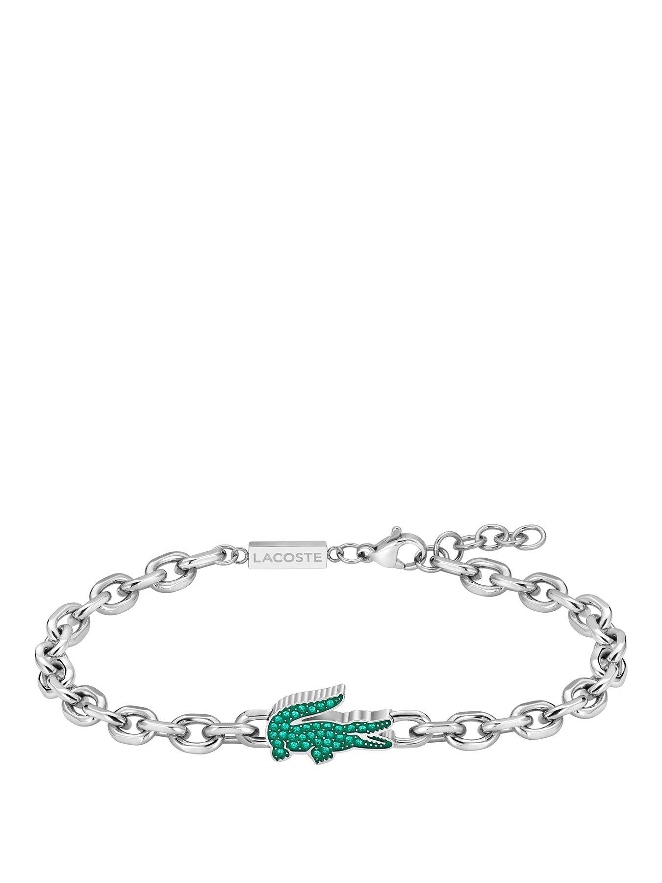 Lacoste Mens Arthor Stainless Steel Link Bracelet