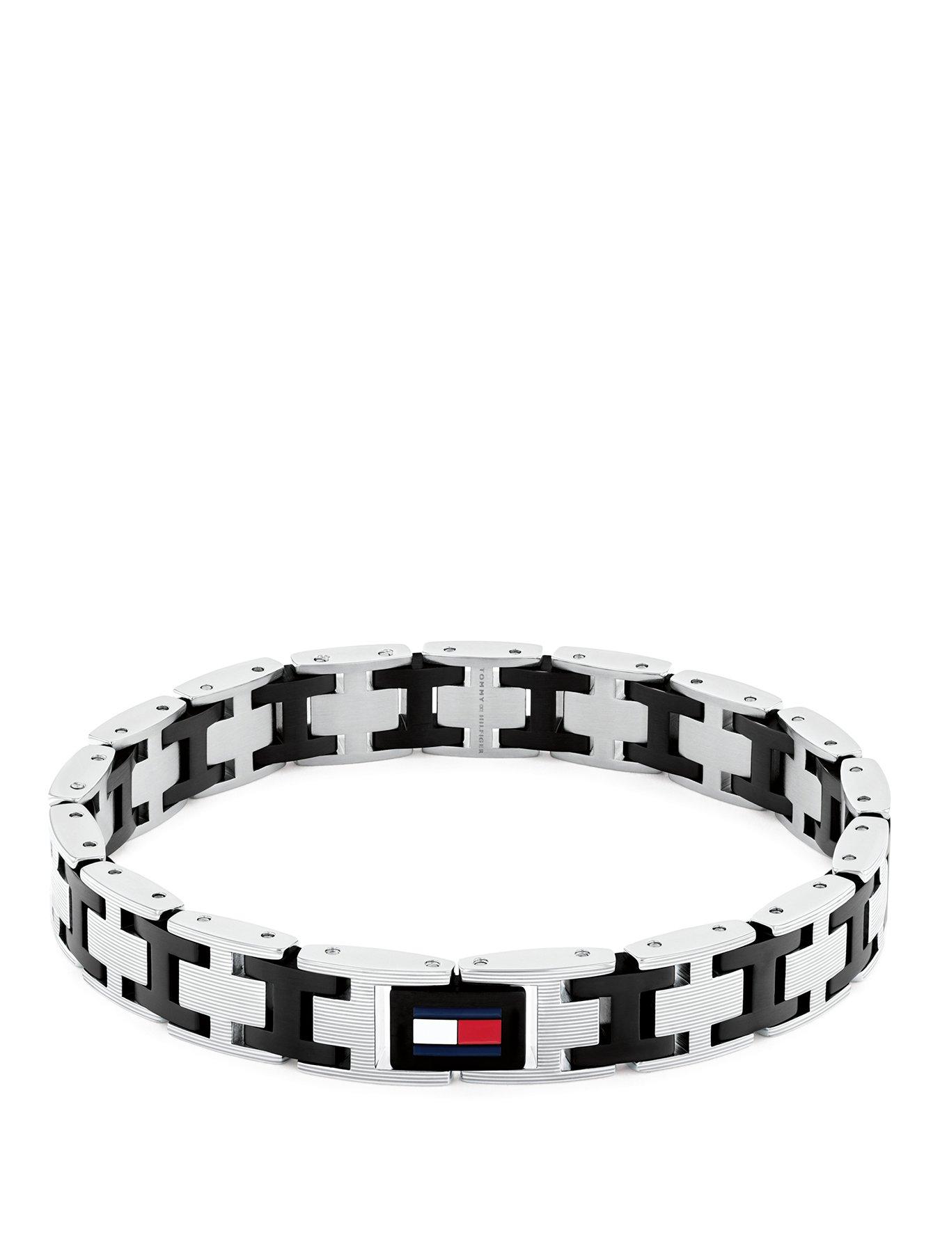 Image 1 of 4 of Tommy Hilfiger Men's Two Tone Black IP and Stainless Steel Bracelet