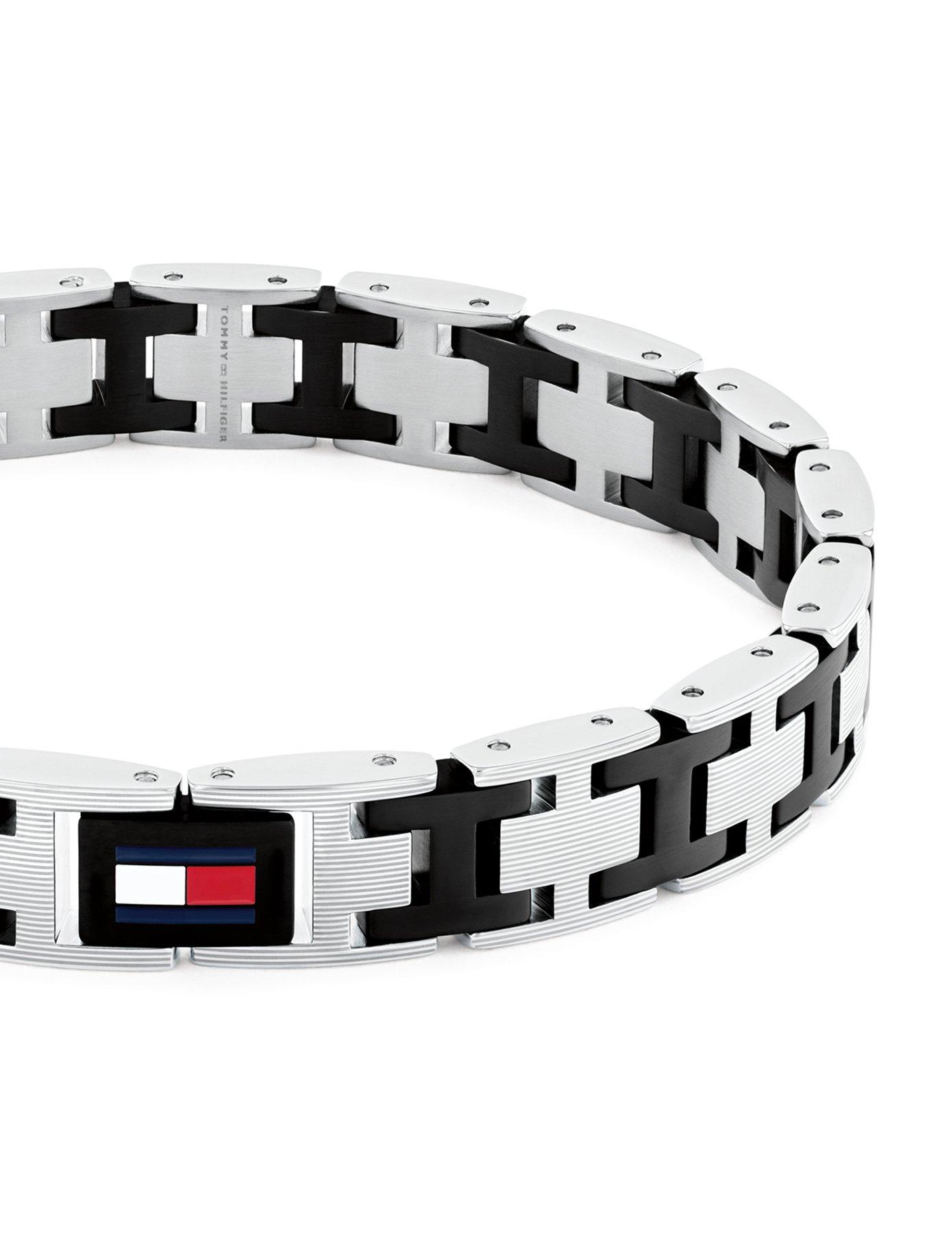 Image 3 of 4 of Tommy Hilfiger Men's Two Tone Black IP and Stainless Steel Bracelet