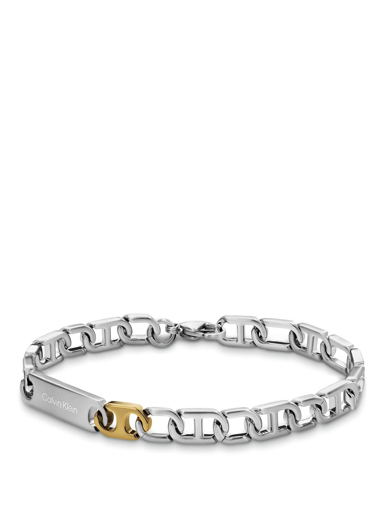 Image 1 of 4 of Calvin Klein Mens CK Candid Stainless Steel &amp; Gold Plated Bracelet