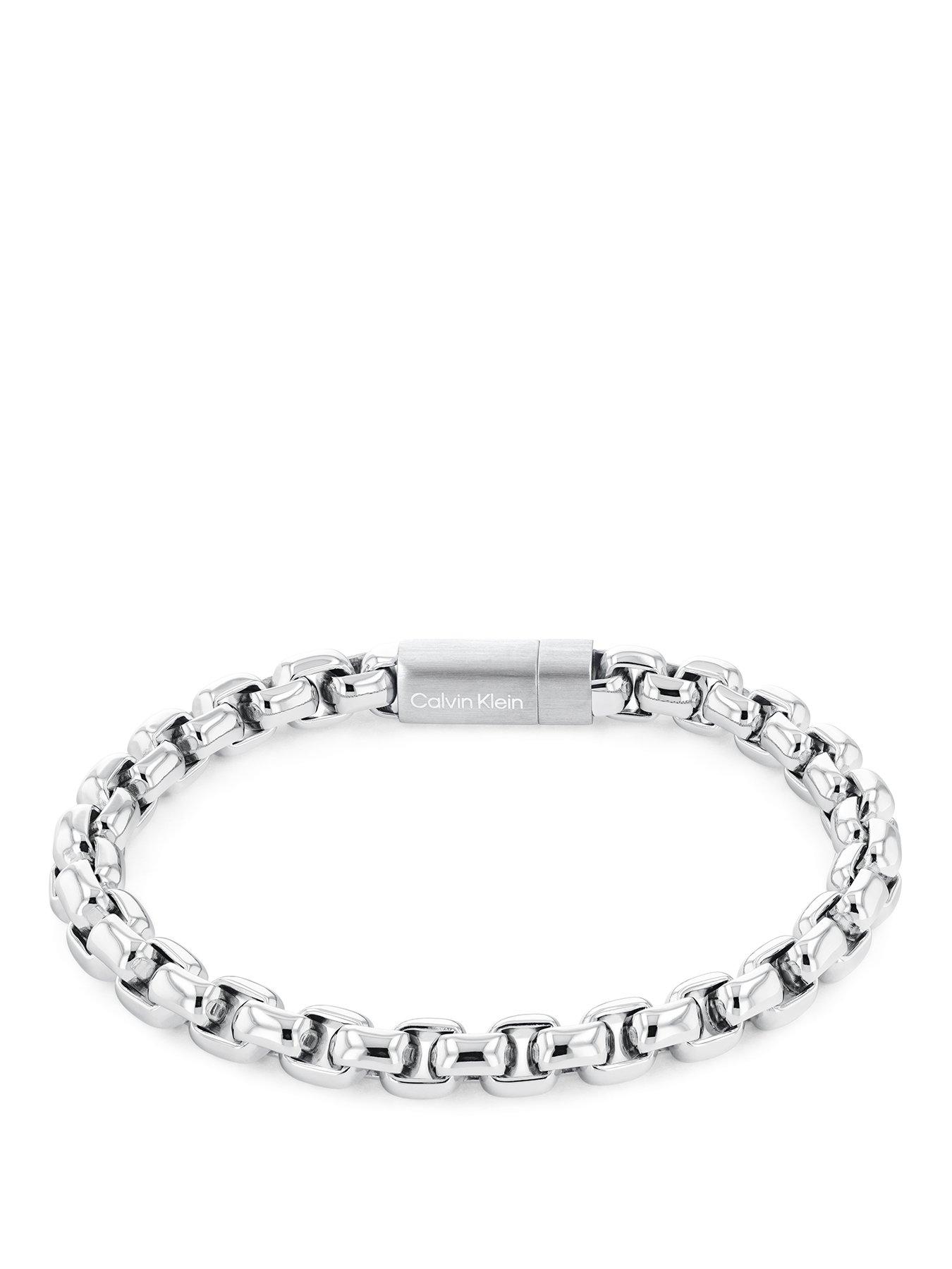 Calvin Klein Gents Calvin Klein stainless steel brushed box chain bracelet