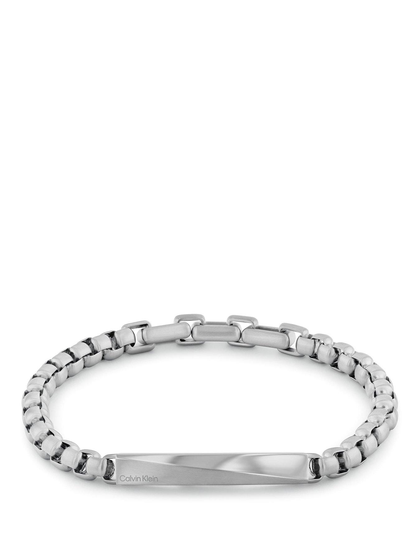 Calvin Klein Mens CK Iconic ID Stainless Steel Bracelet