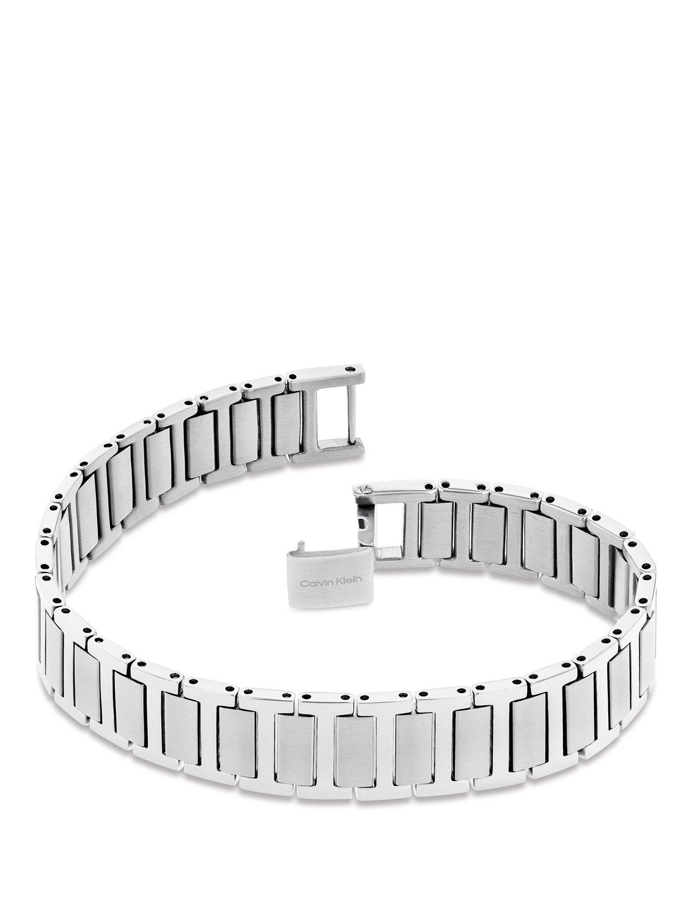 Calvin Klein Mens CK Structured Links Stainless Steel Bracelet