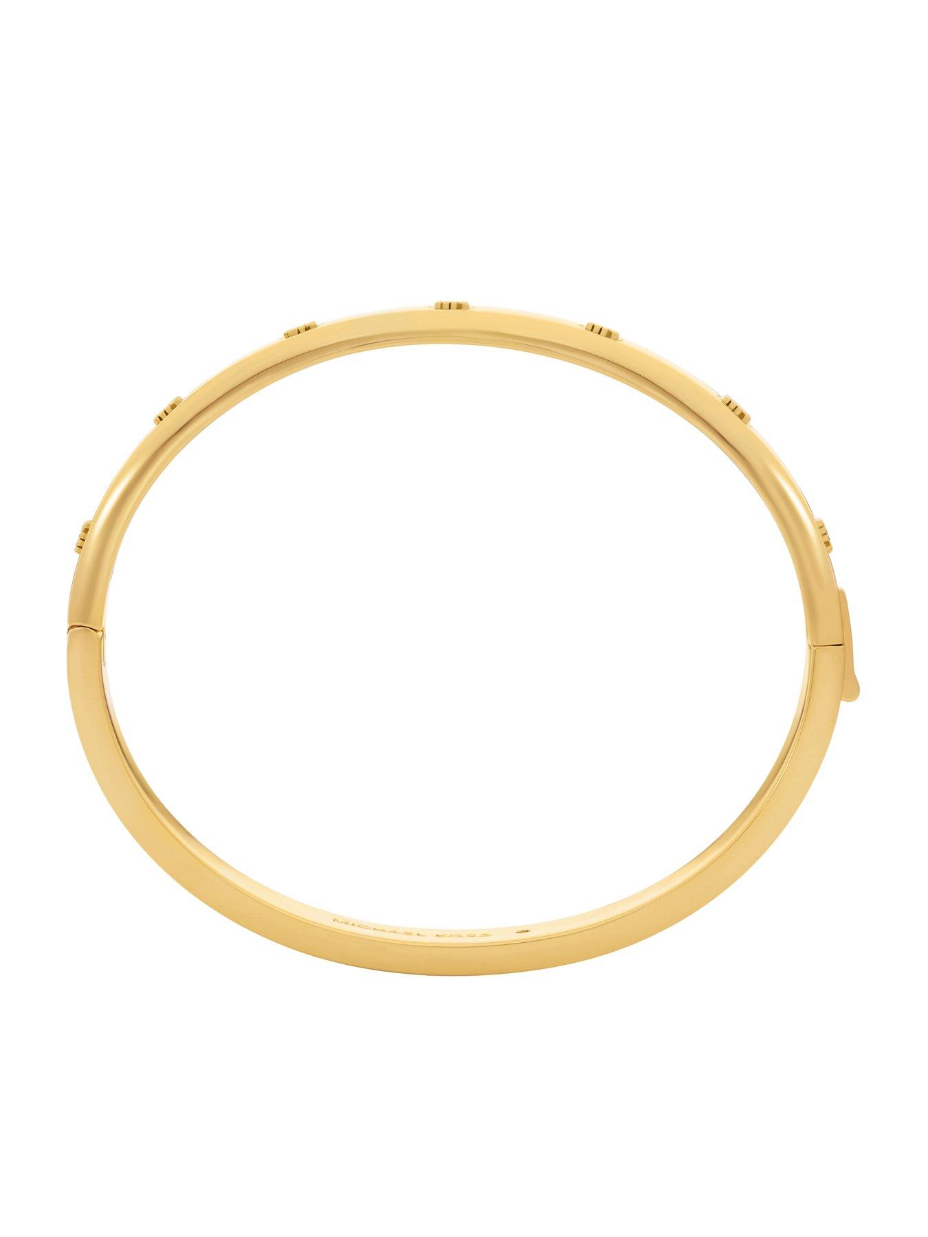Image 2 of 3 of Michael Kors Logo Bangle Gold Bracelet