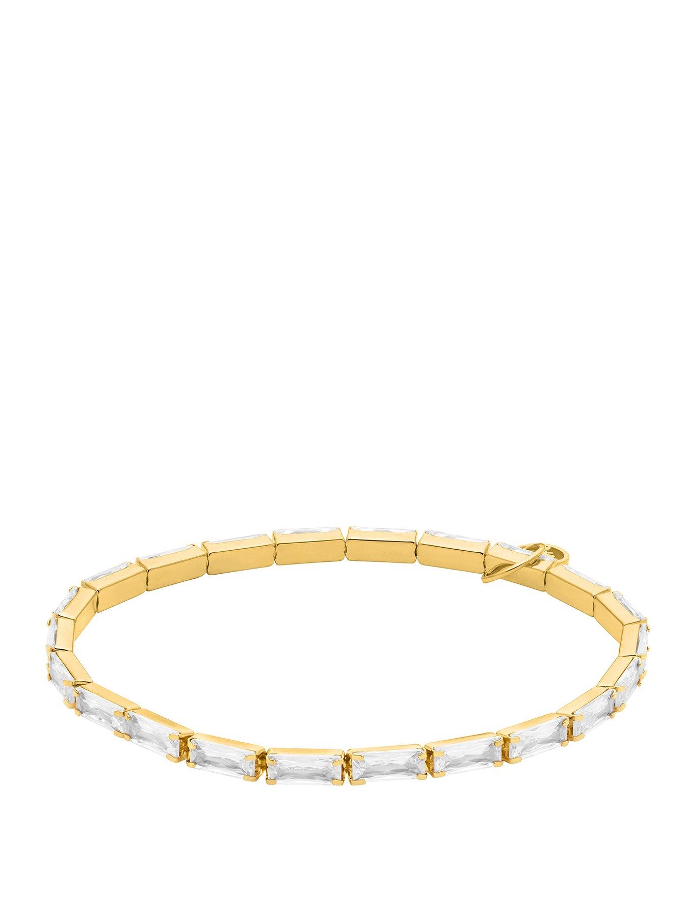 Michael Kors Womens Baguette Stretch Tennis Bracelet, MKJ8614710