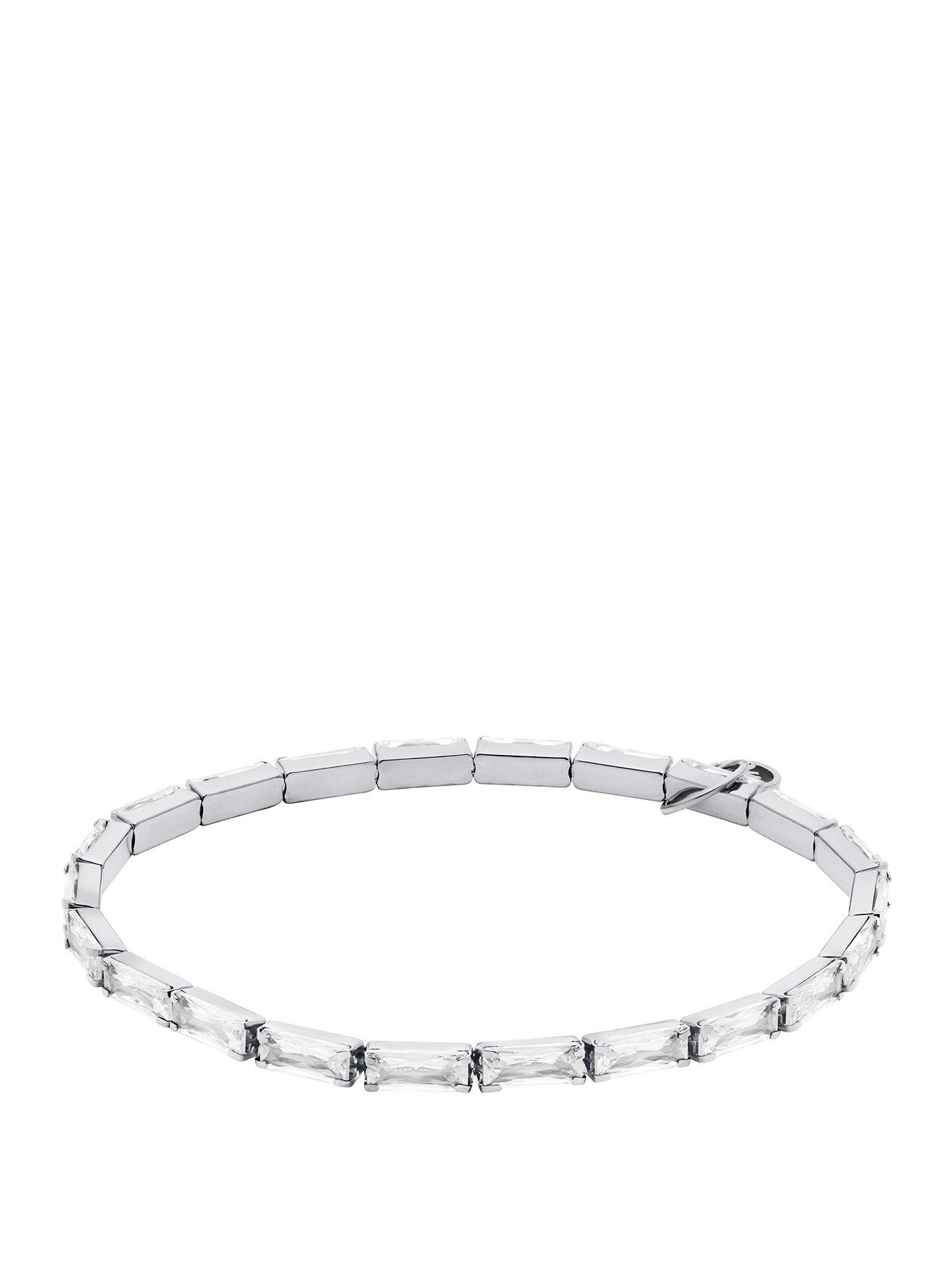Michael Kors Womens Baguette Stretch Tennis Bracelet, MKJ8614040