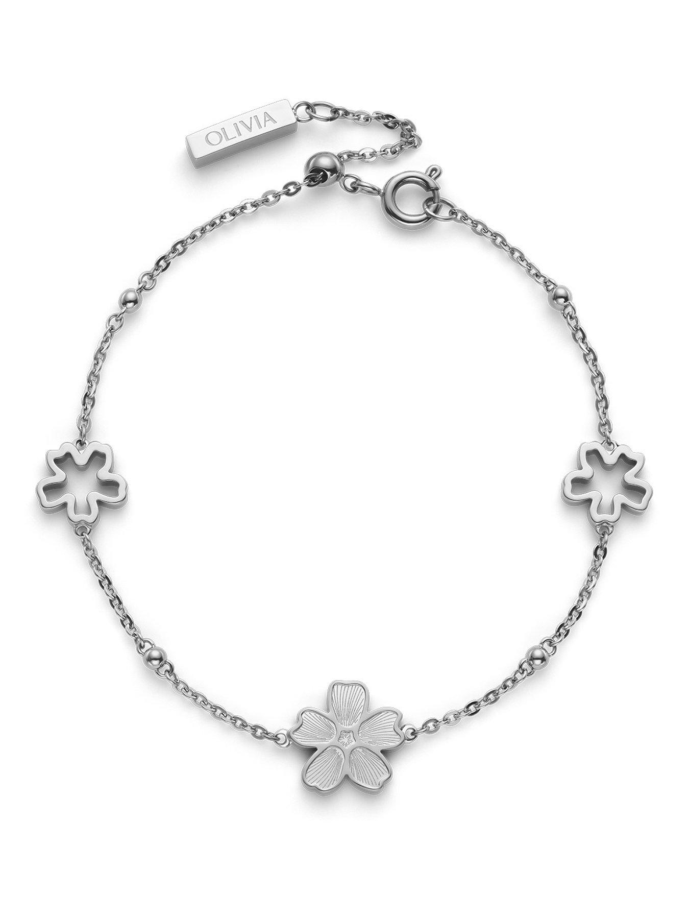 Olivia Burton Gold IP Forget Me Not Necklace