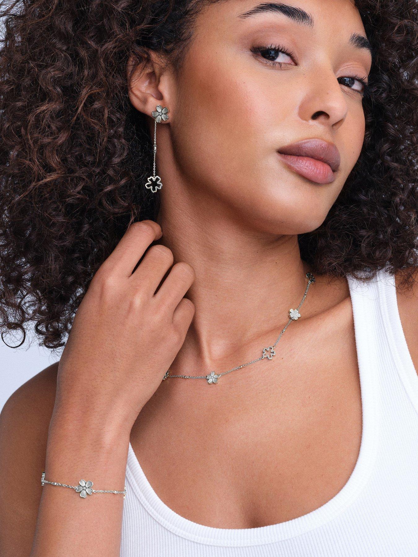 Image 6 of 7 of Olivia Burton Gold IP Forget Me Not Necklace