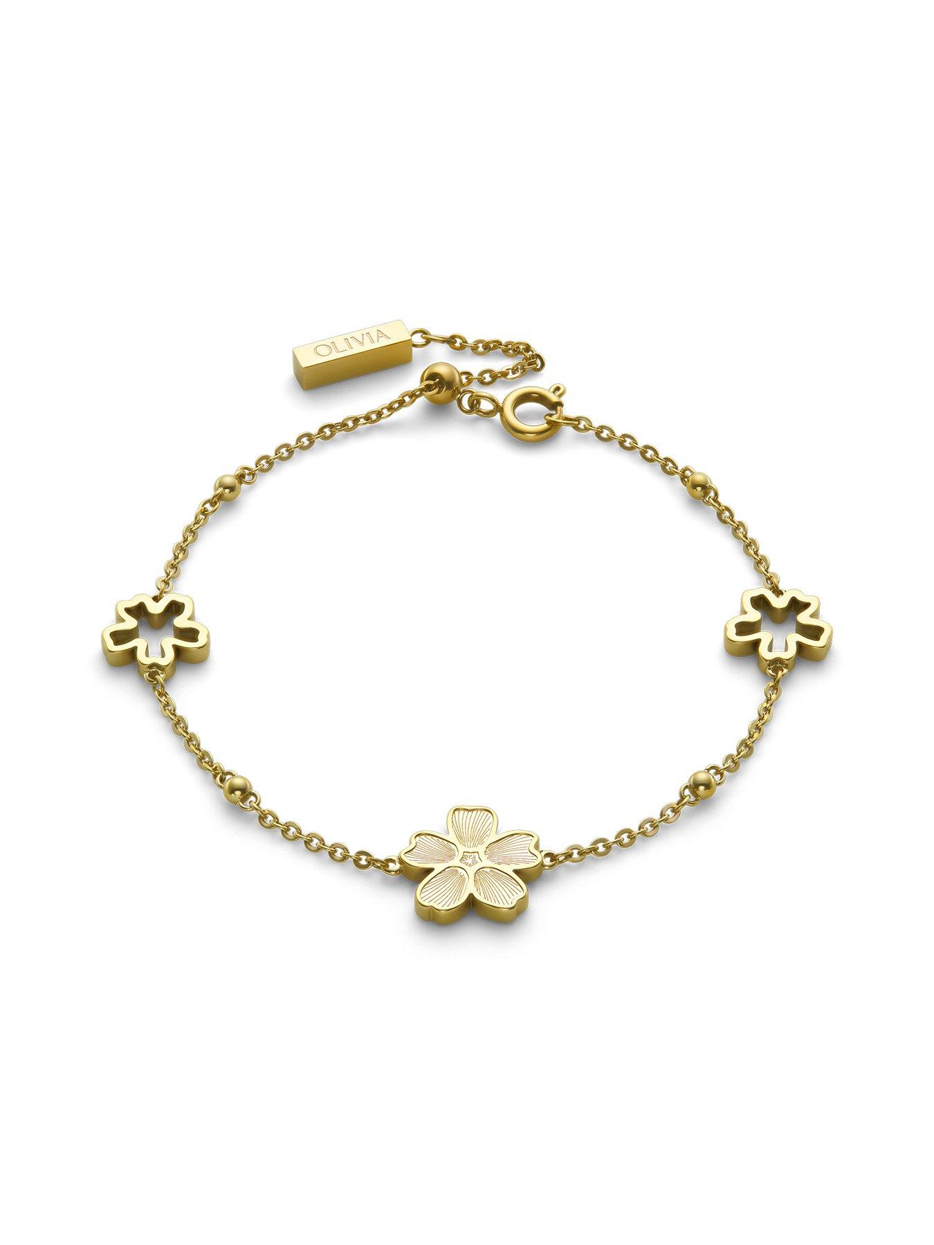 Image 2 of 7 of Olivia Burton Gold IP Forget Me Not Necklace