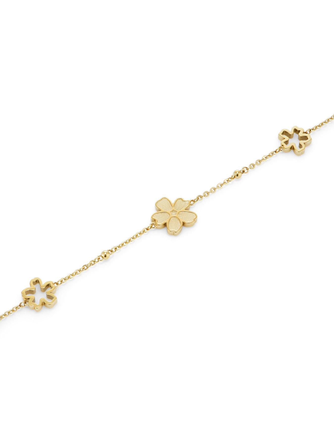 Image 3 of 7 of Olivia Burton Gold IP Forget Me Not Necklace