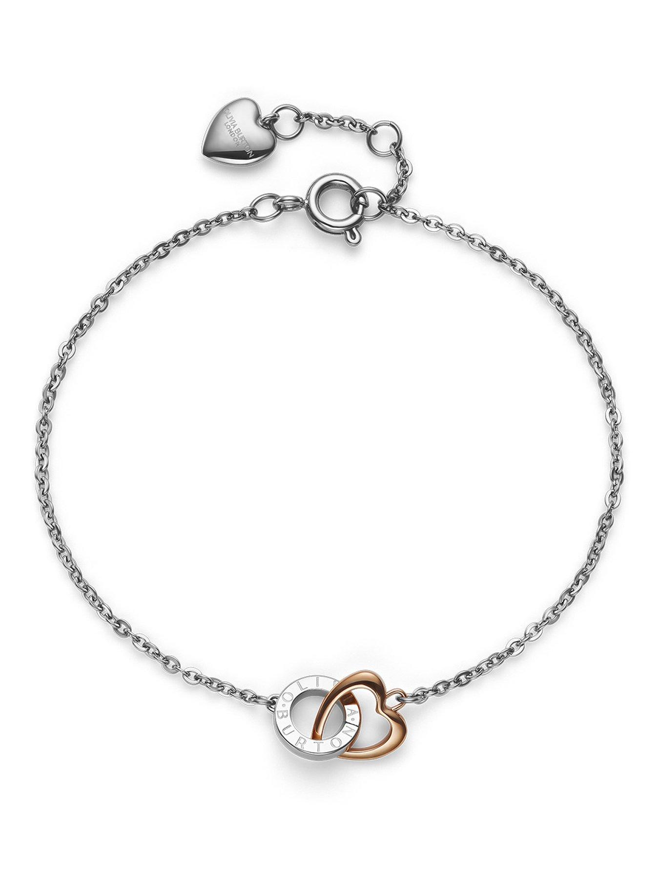 Olivia Burton Stainless Steel  &  Rose Gold IP Kindred Interlink Bracelet