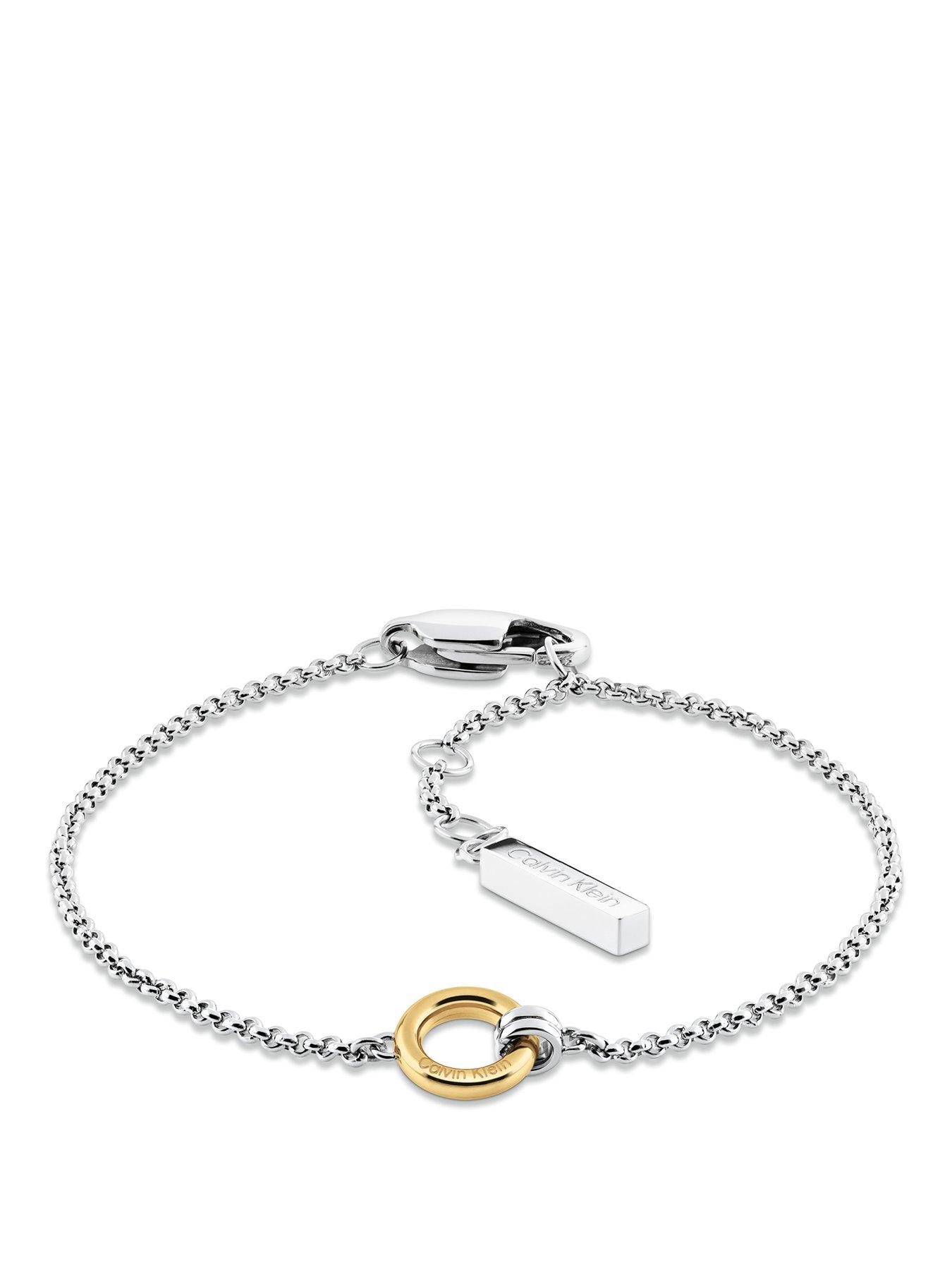 Calvin Klein Womens CK Duality Stainless Steel & Gold Plated Bracelet