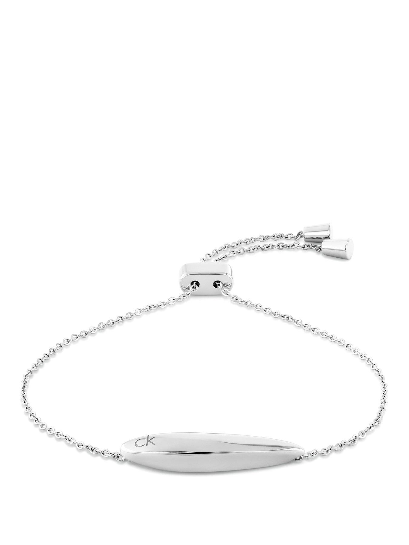 Calvin Klein Womens CK Sculpted Stainless Steel Bracelet