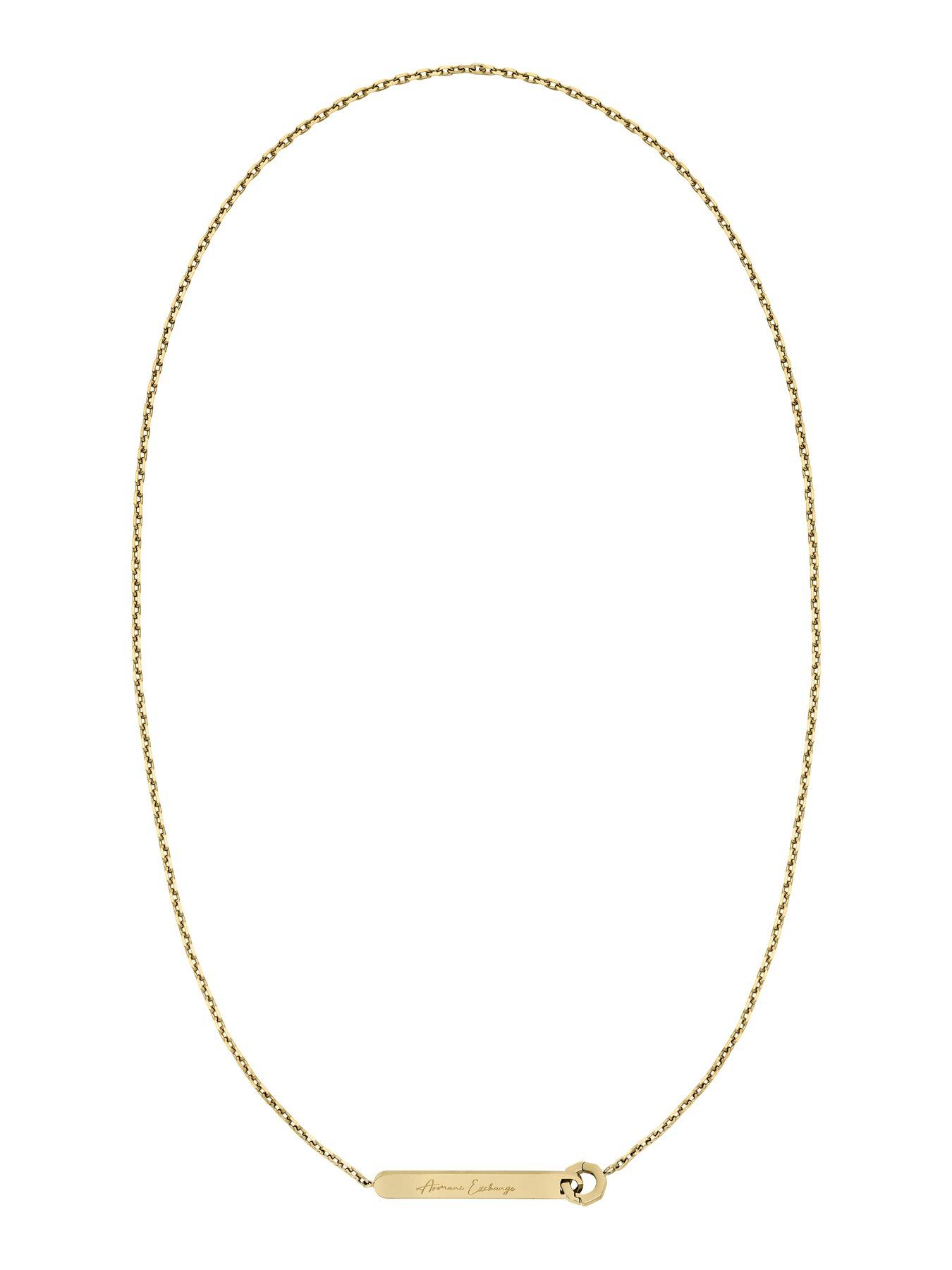 Image 2 of 2 of Armani Exchange Womens Stainless Steel ID Necklace, AXG0176710