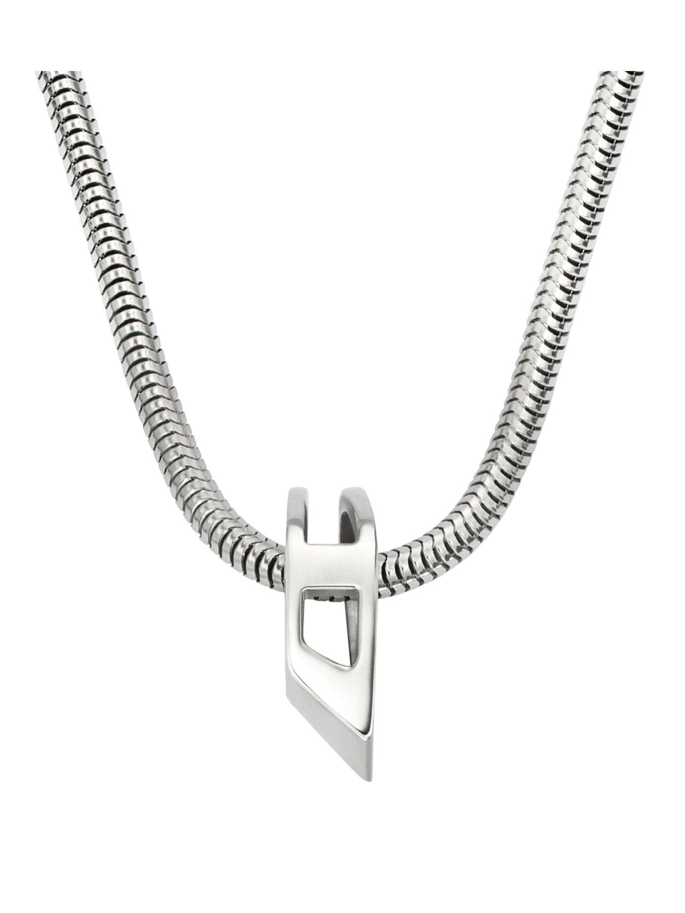 Diesel Unisex Stainless Steel Chain Necklace, DX1672040