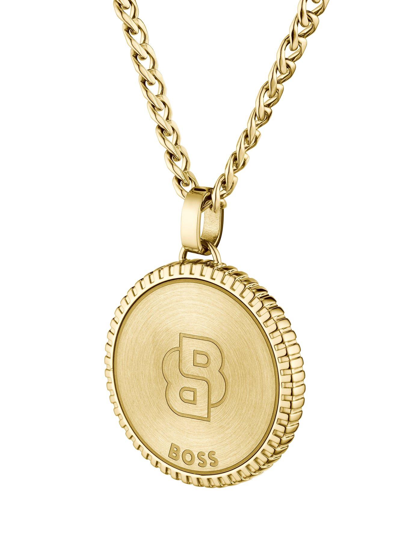 BOSS Gents North Gold IP Necklace | Very