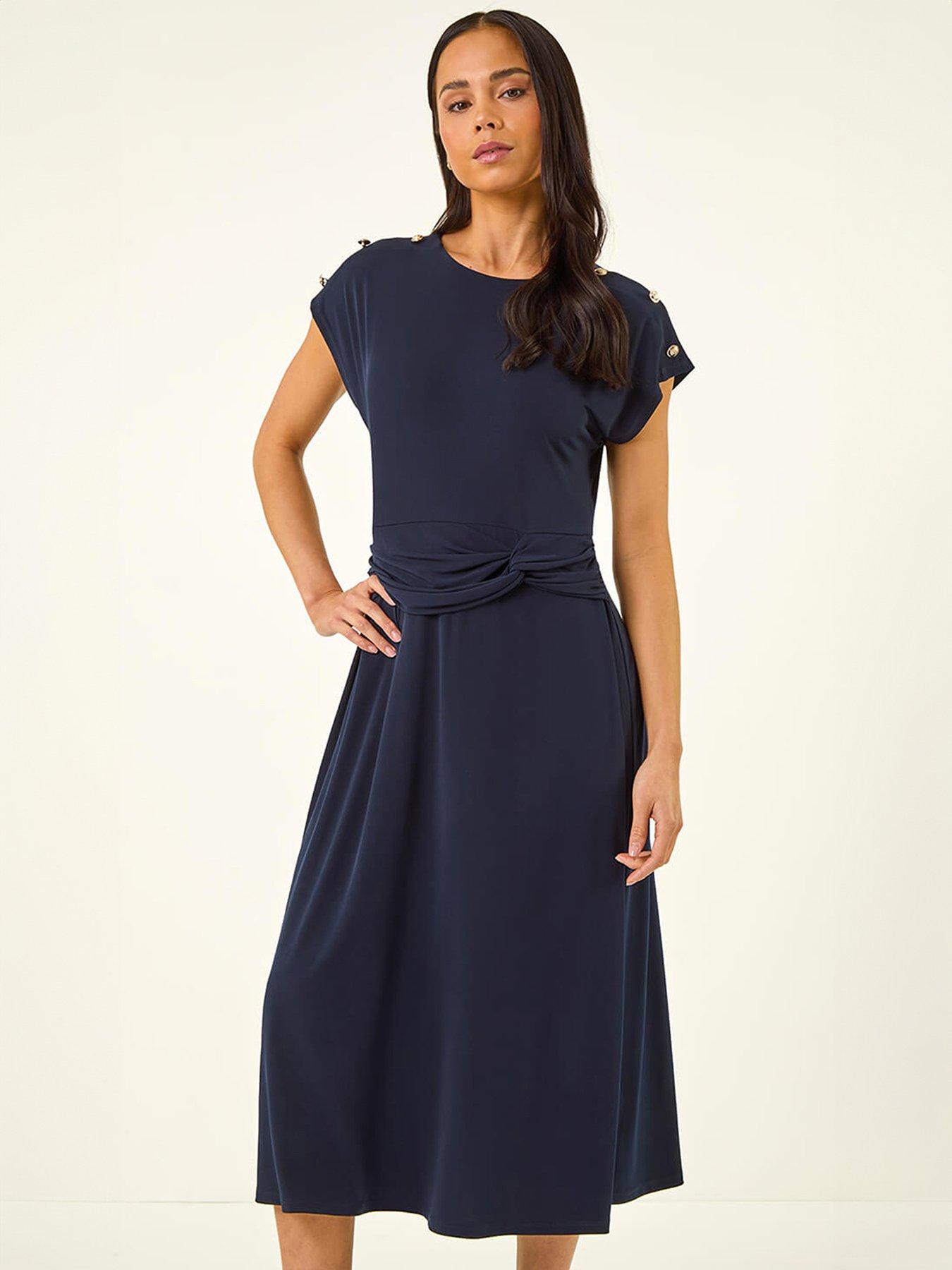 Roman Petite Side Twist Dress