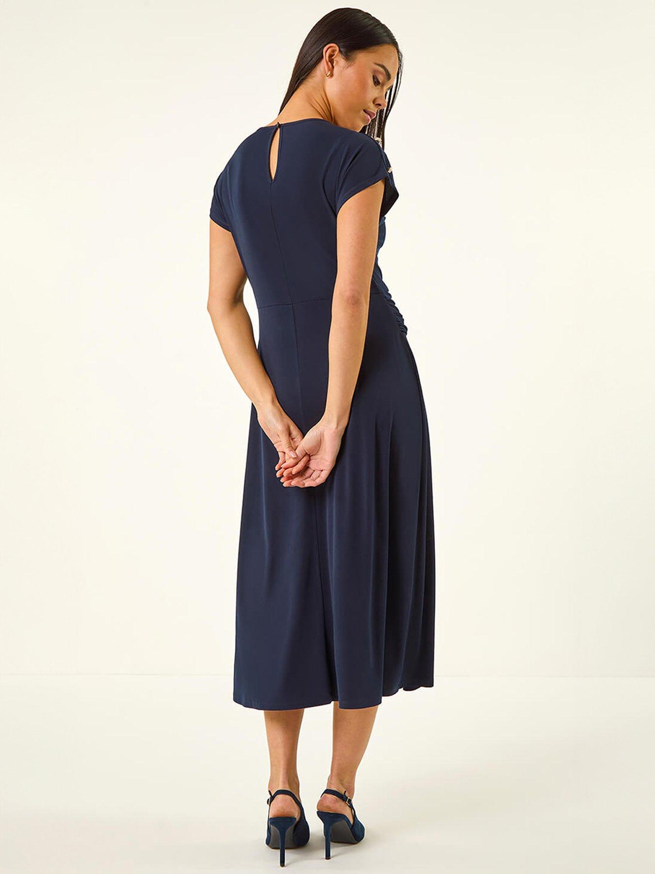 Image 2 of 5 of Roman Petite Side Twist Dress