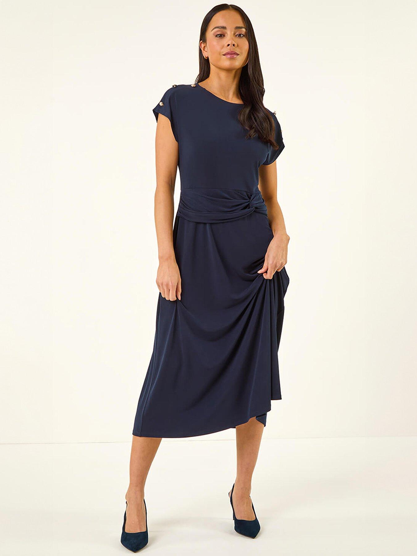 Image 3 of 5 of Roman Petite Side Twist Dress