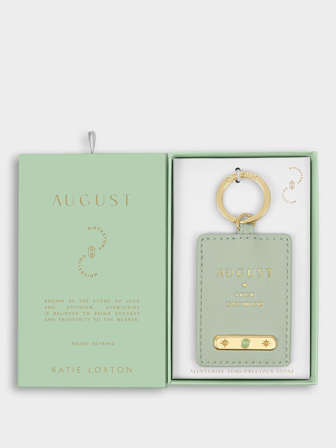 Katie Loxton BIRTHSTONE KEYRING, Off White , 7.5cm x 5.2cm