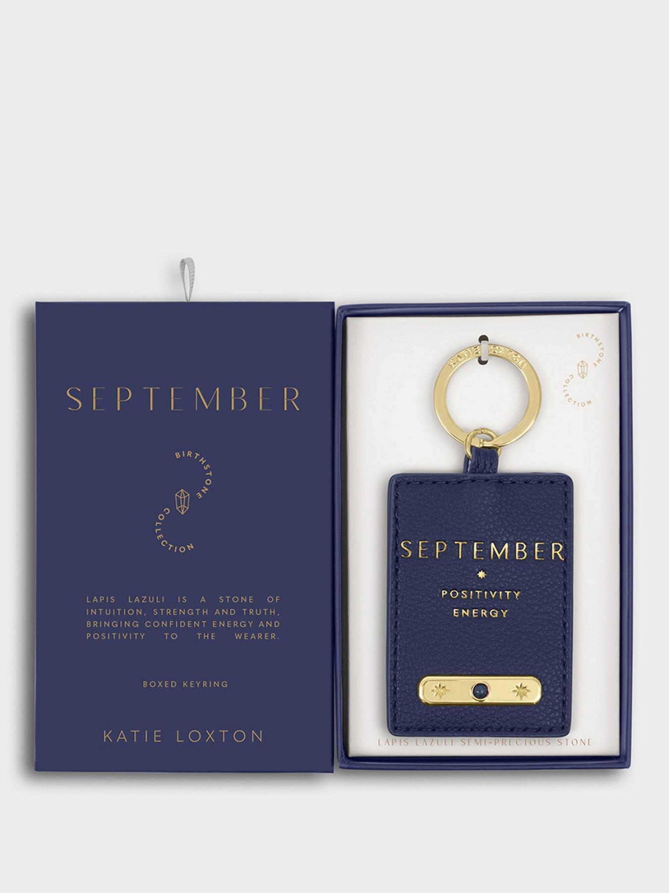 Katie Loxton BIRTHSTONE KEYRING, Off White , 7.5cm x 5.2cm