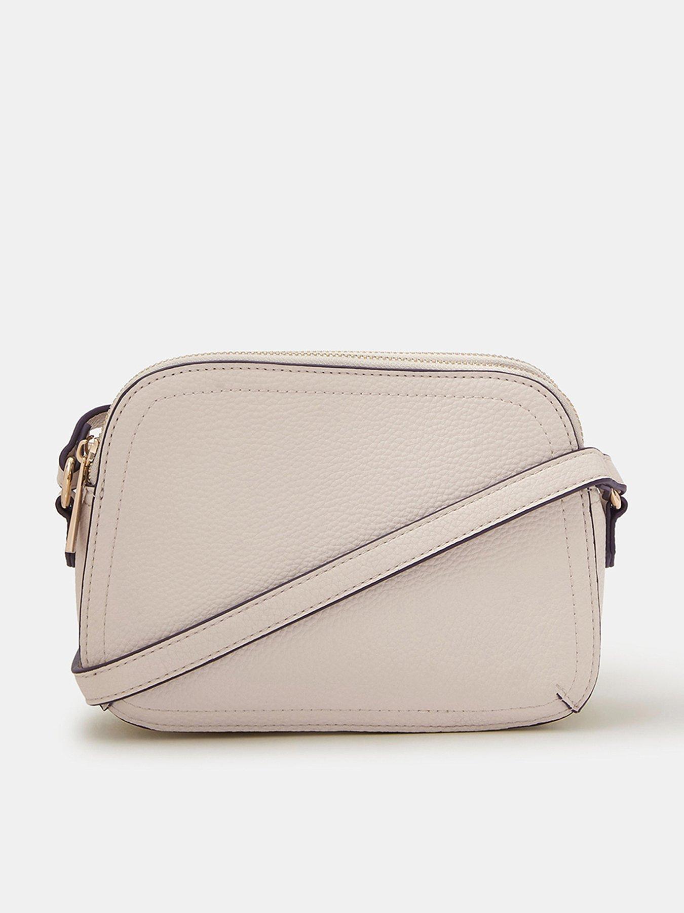 Image 1 of 5 of Accessorize Faux Leather Pleated Shoulder Bag