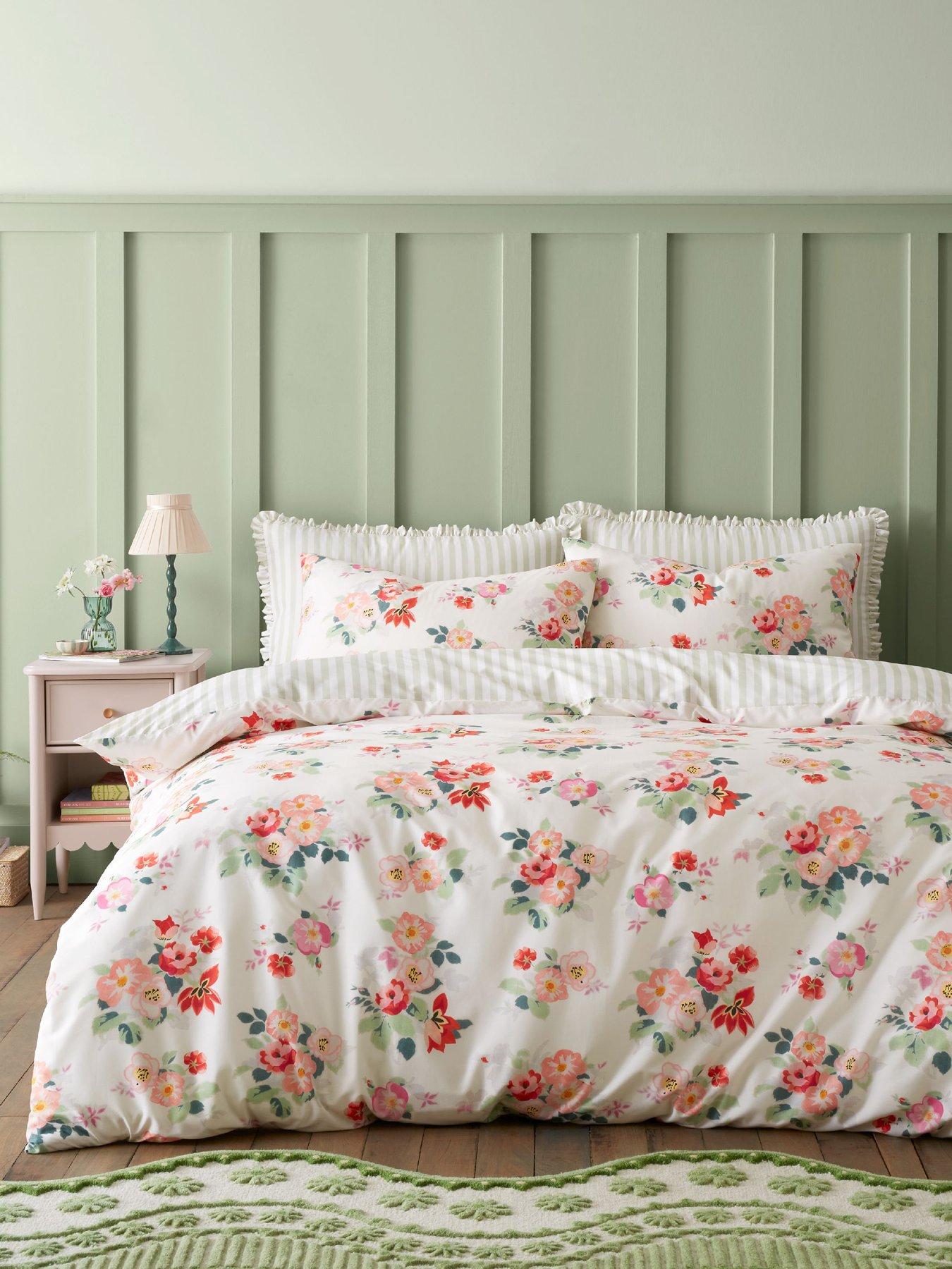 Cath Kidston Floral Bunches Green King Duvet Set