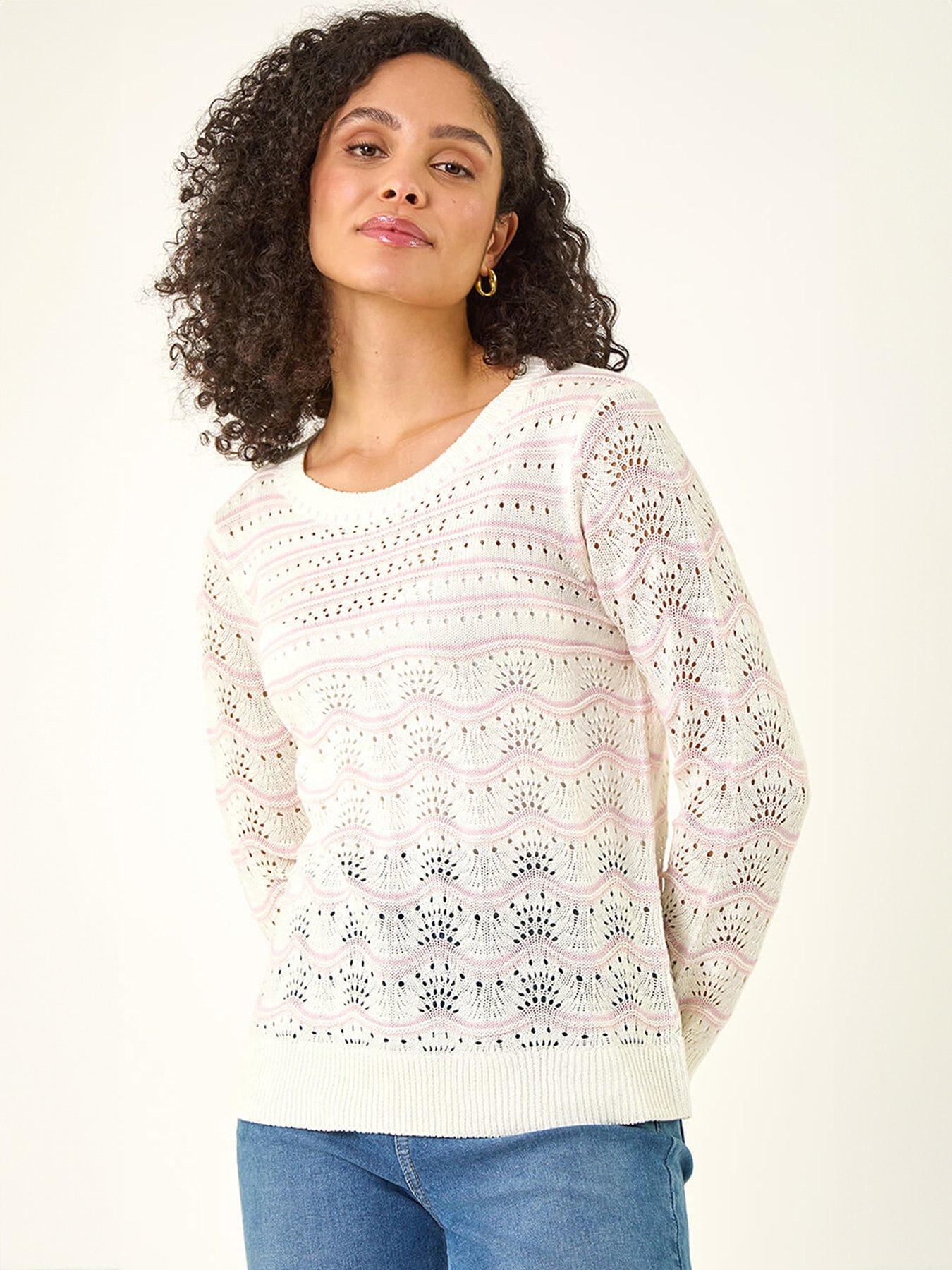 Roman Stripe Wave Knit Jumper