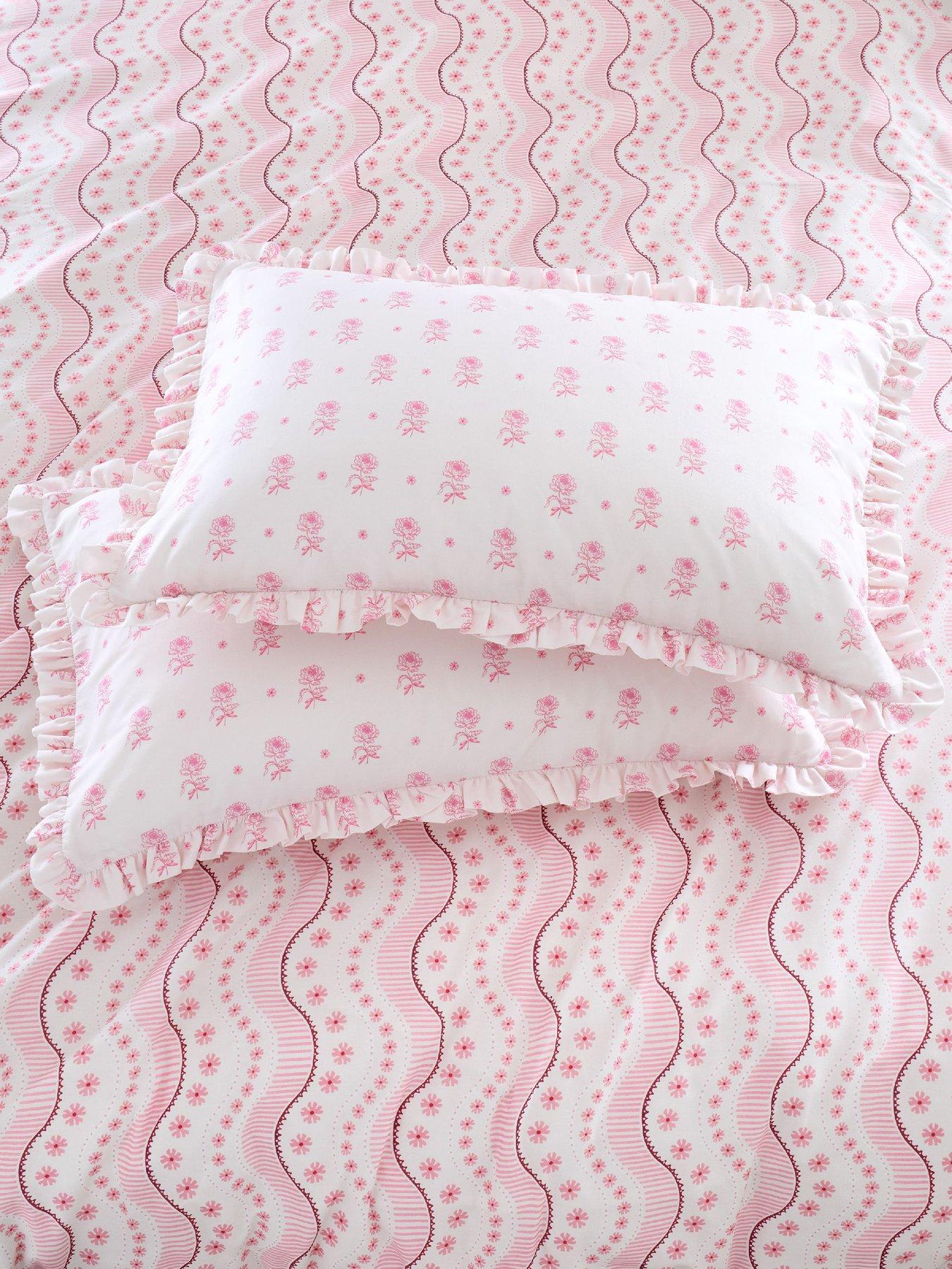 Cath Kidston Spitalfield Bunches Pink Standard Pillowcase Pair