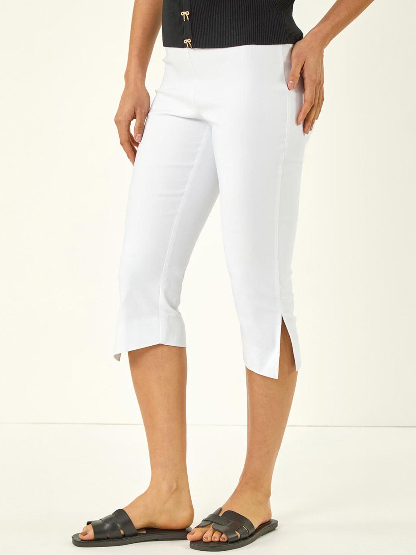 Roman Dusk Split Hem Bengaline Capri Trouser