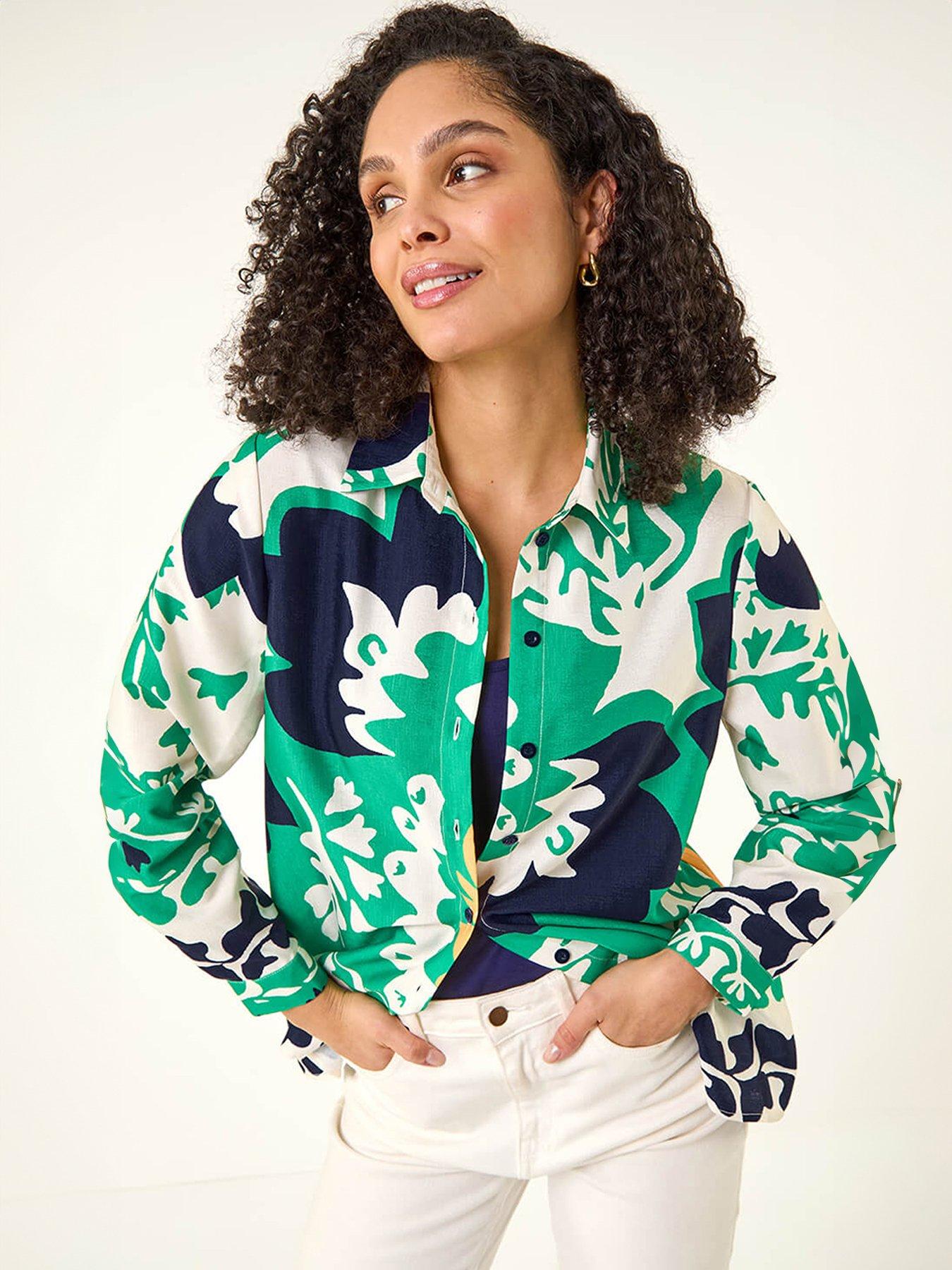 Image 4 of 5 of Roman Border Print Buttoned Shirt