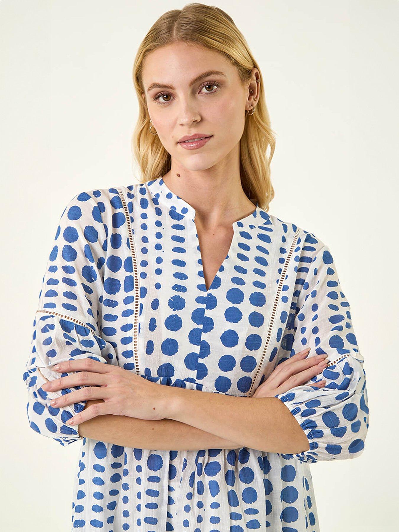 Image 4 of 5 of Roman Spot Print Tunic Top