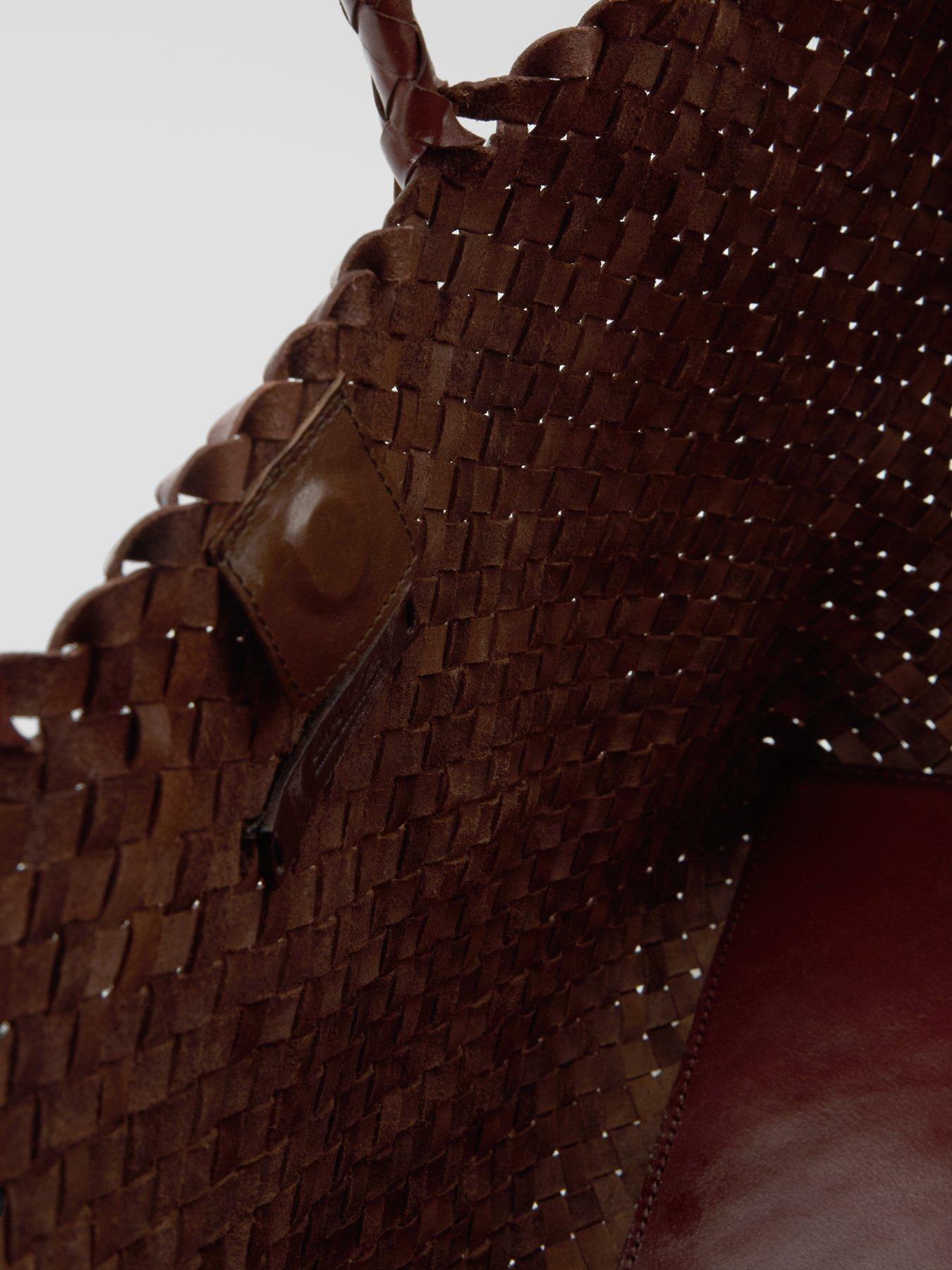 Image 4 of 6 of Ellyla Leia Large Weave Double Handle Bag - Brown