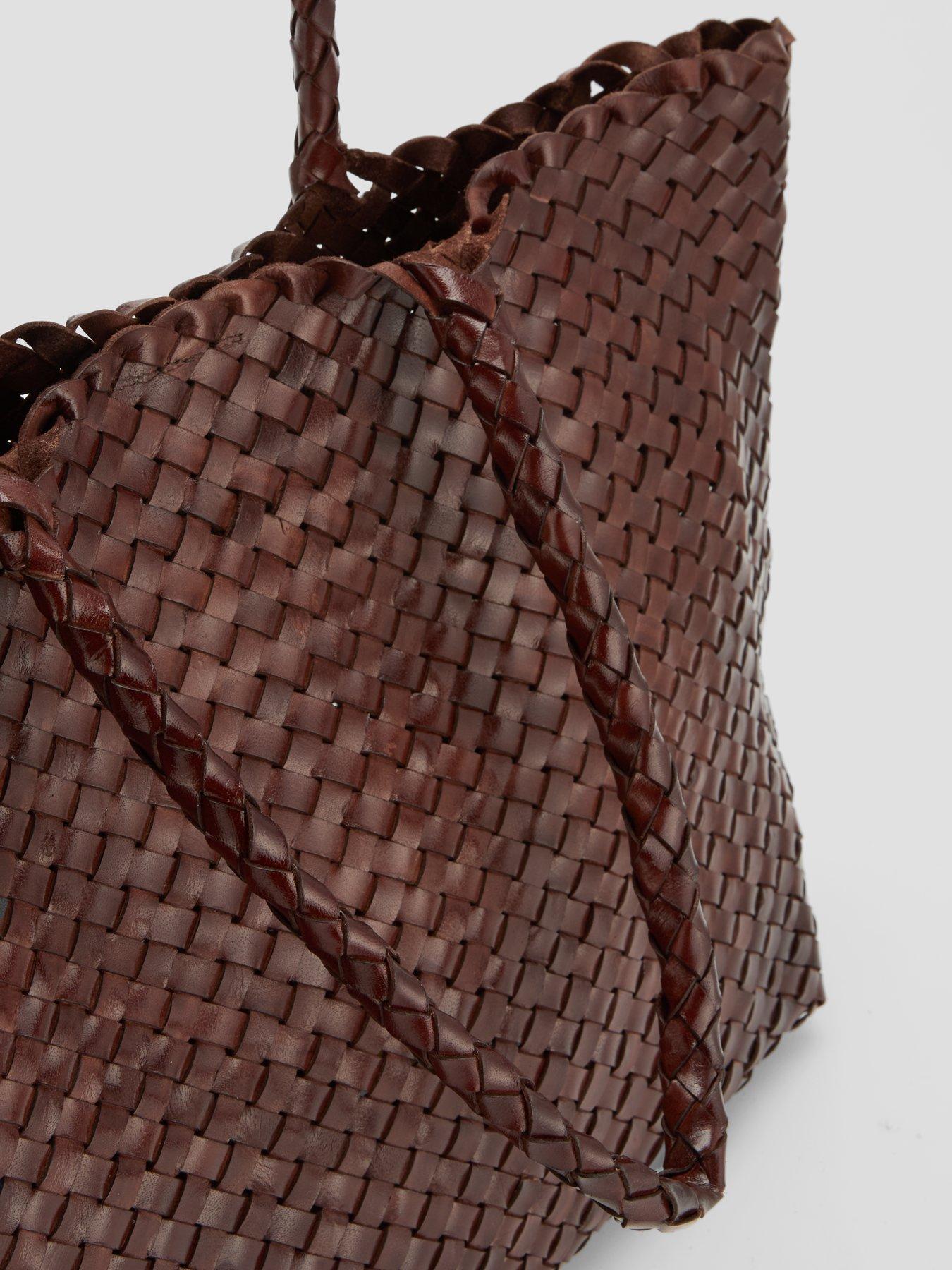 Image 5 of 6 of Ellyla Leia Large Weave Double Handle Bag - Brown