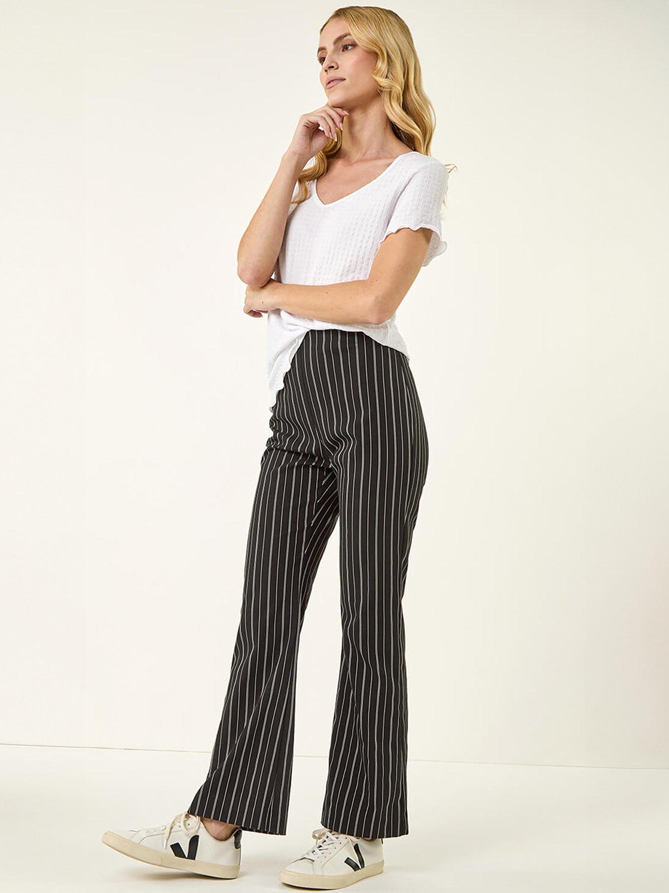 Image 4 of 5 of Roman Stripe Print Bootleg Trouser